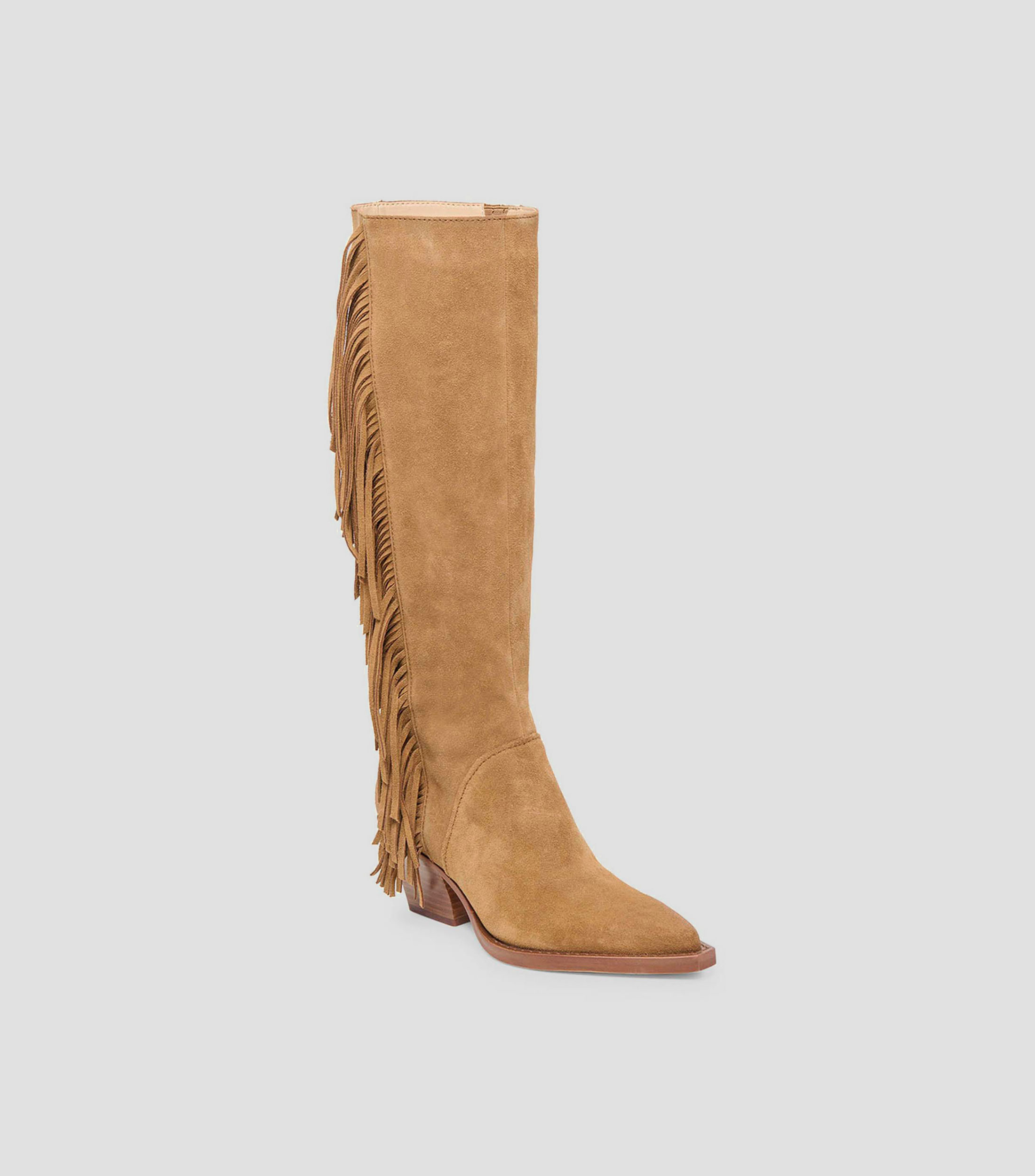 Botas vaqueras largas con tacon bajo Mujer