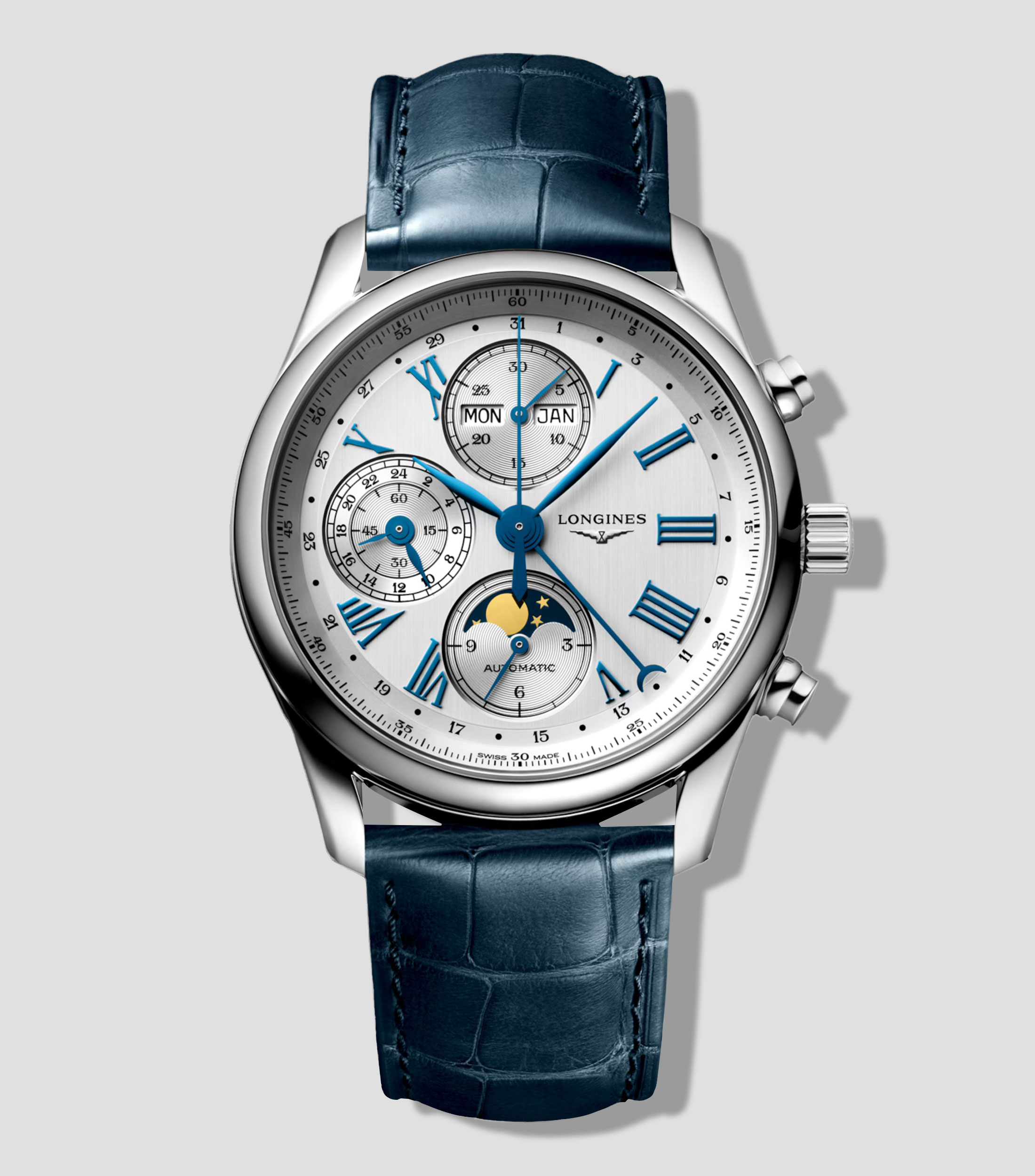Reloj para Hombre Master Casual, Plateado, Azul