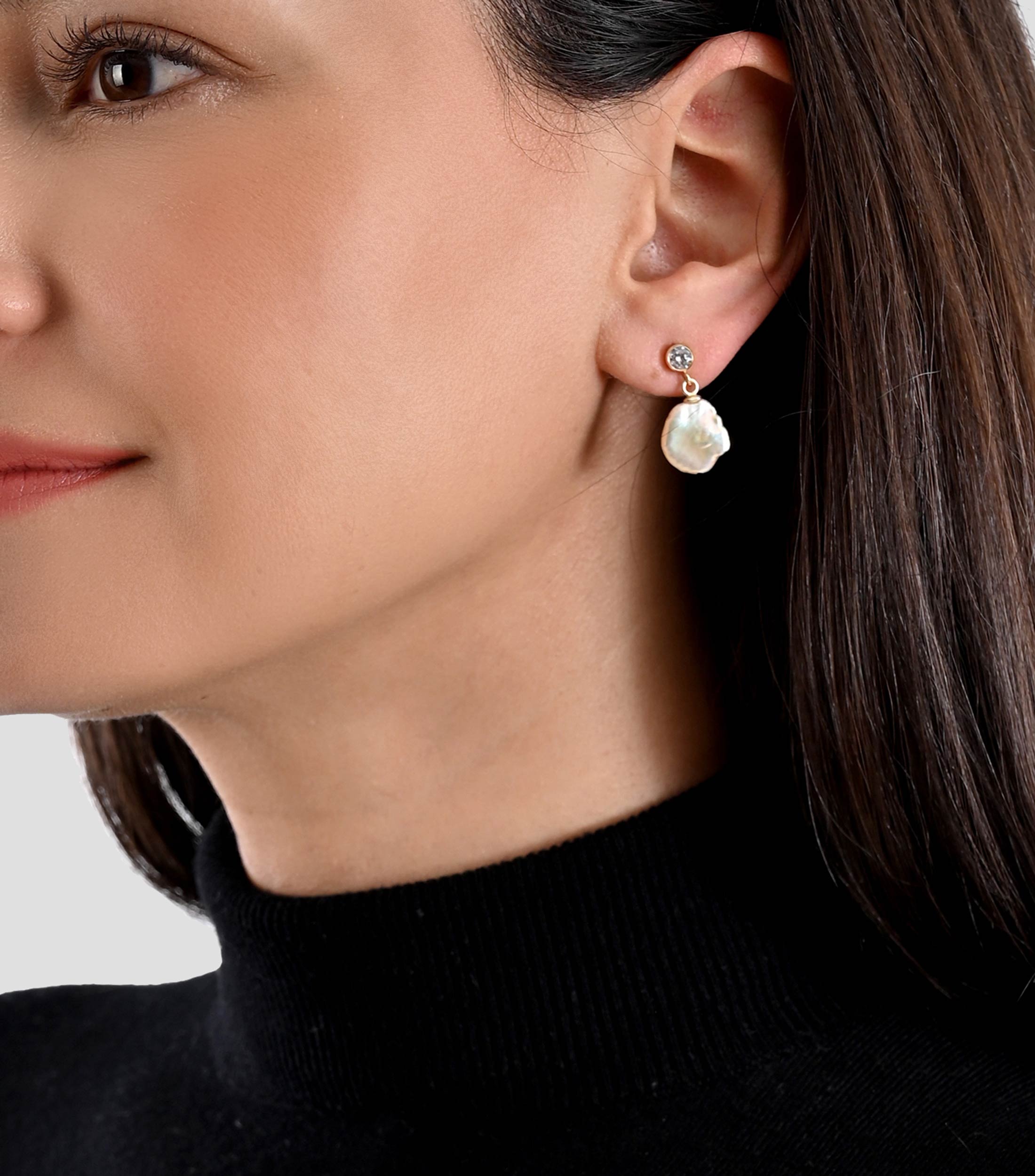 Aretes con perla cultivada Mujer