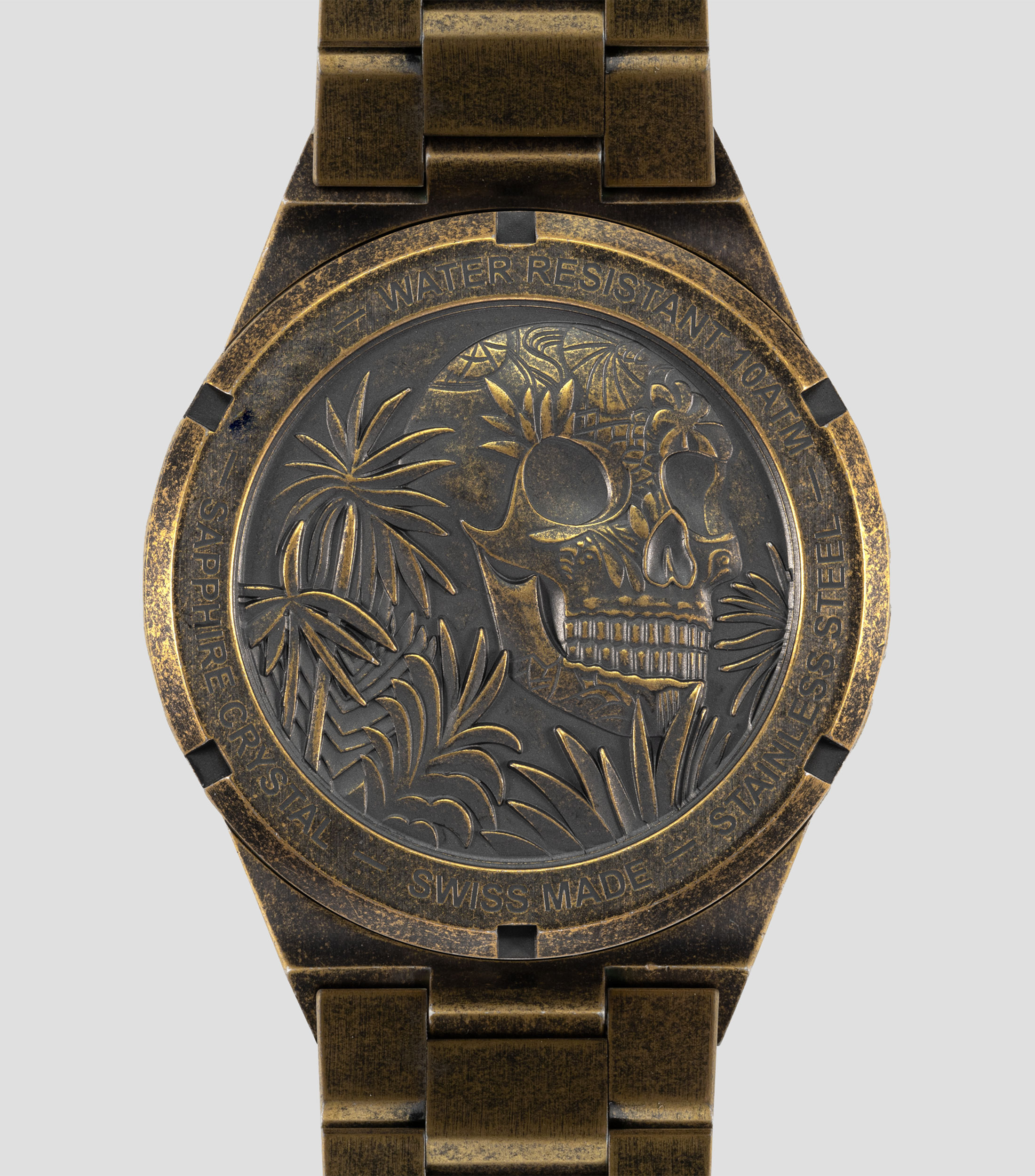 Reloj para Hombre Holbox Skull Casual Bronce