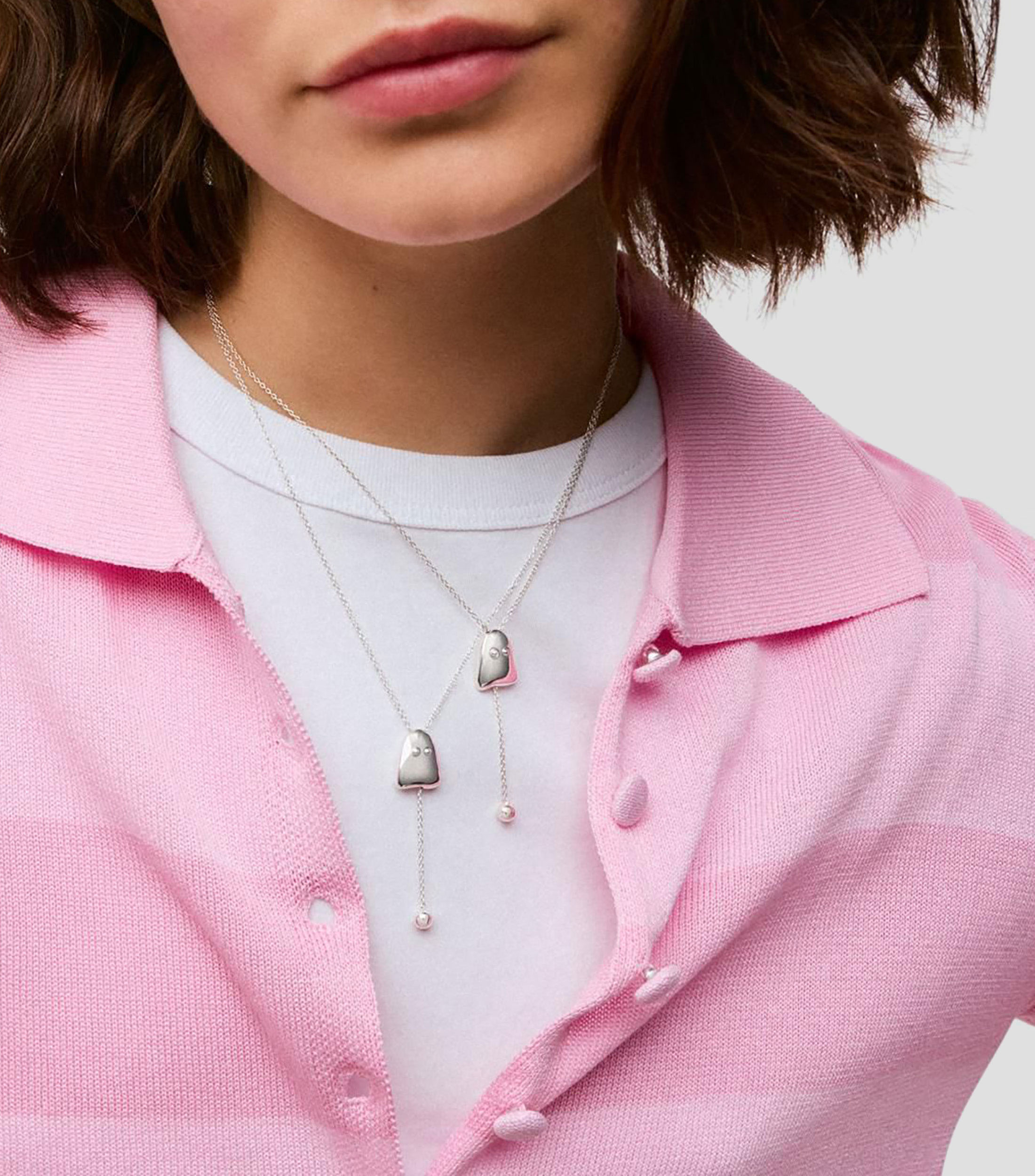 Collar con dije de fantasma en Plata Boo Mujer
