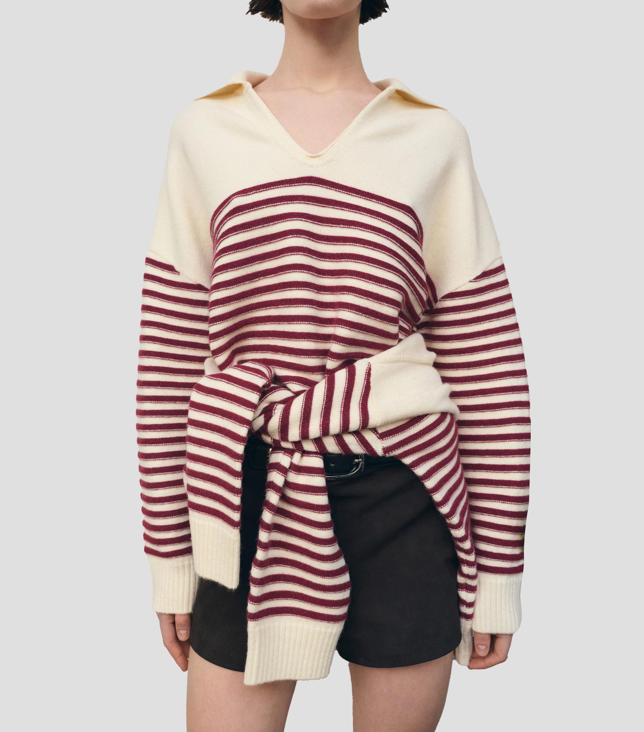 Suéter cuello polo Mujer