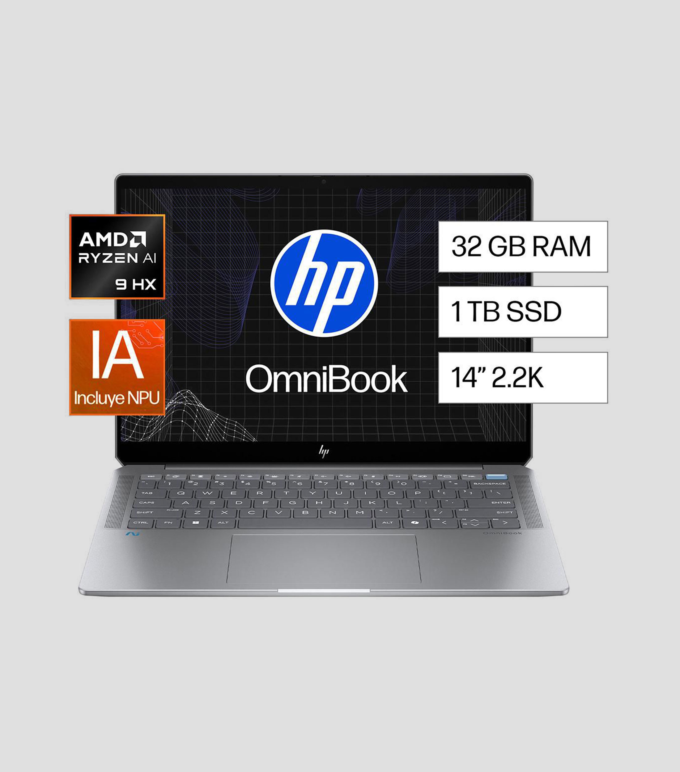 Laptop Omnibook Ultra 14-fd0001la 14" Ryzen AI 9 RAM 32 GB, 1TB