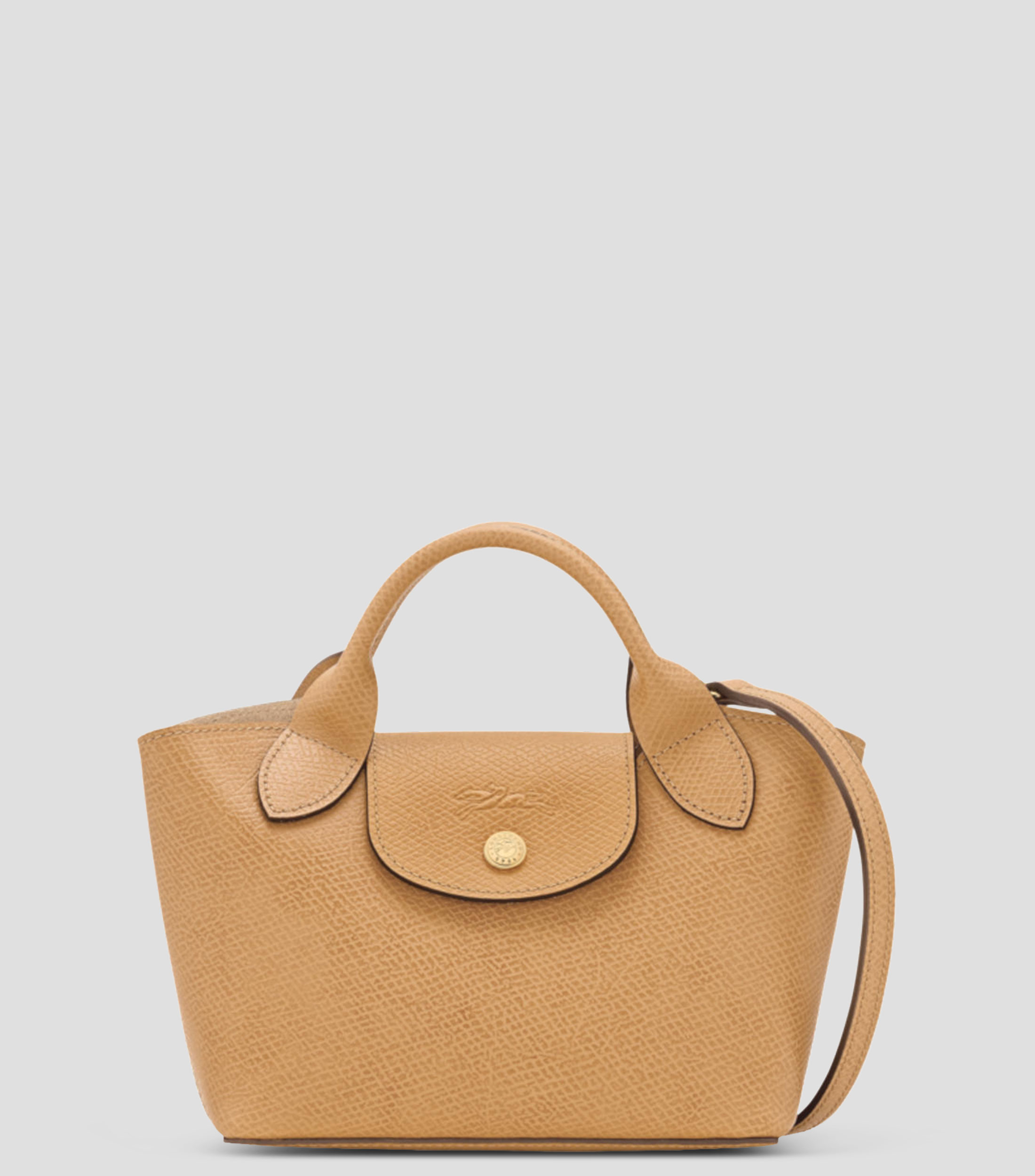 Bolsa crossbody lisa con detalle texturizado Mujer