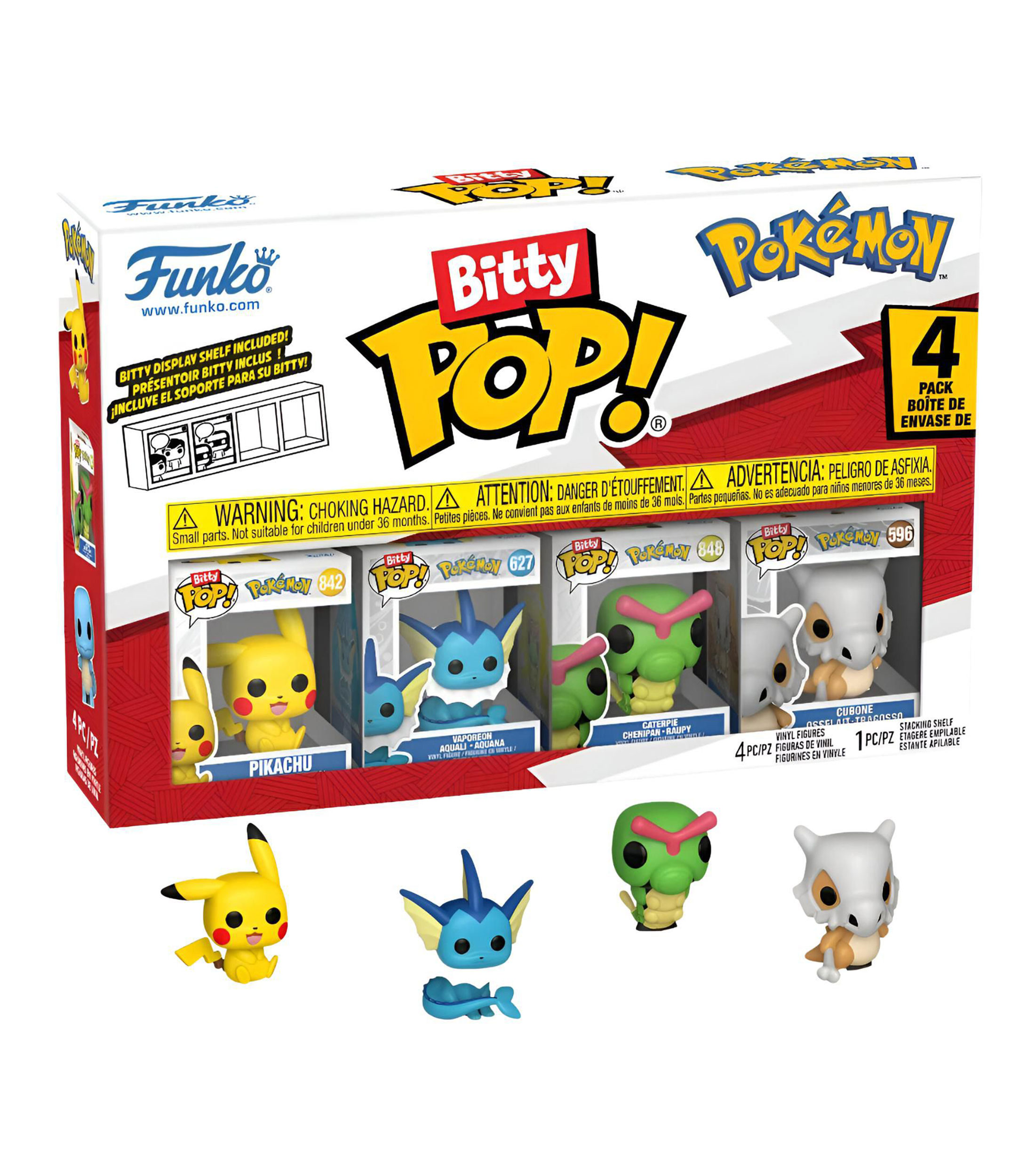 Funko Bitty Pop Sorpresa, Pikachu, Pokémon 4 pack
