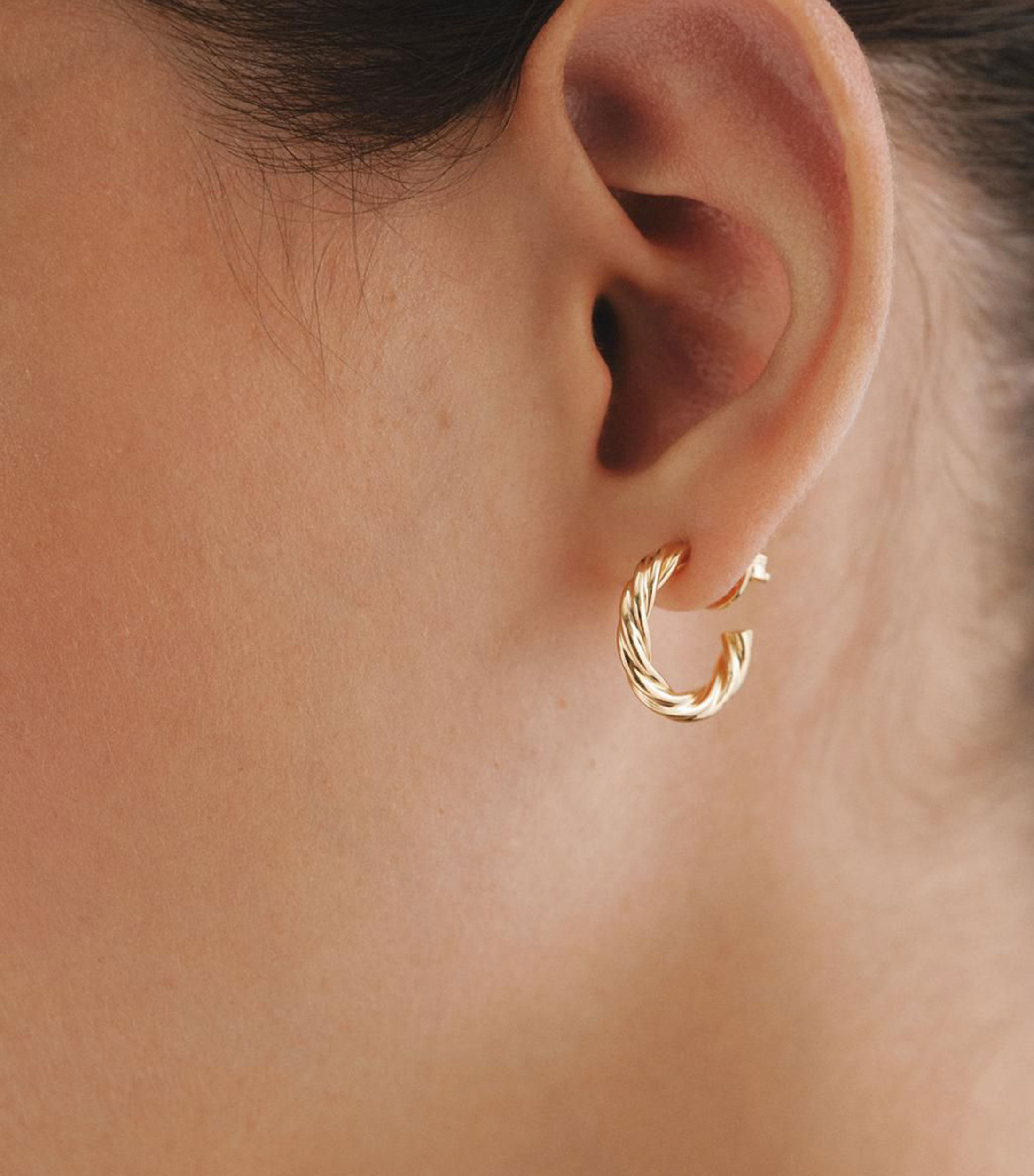 Pendientes en plata .925 Hooped Earrings Mujer