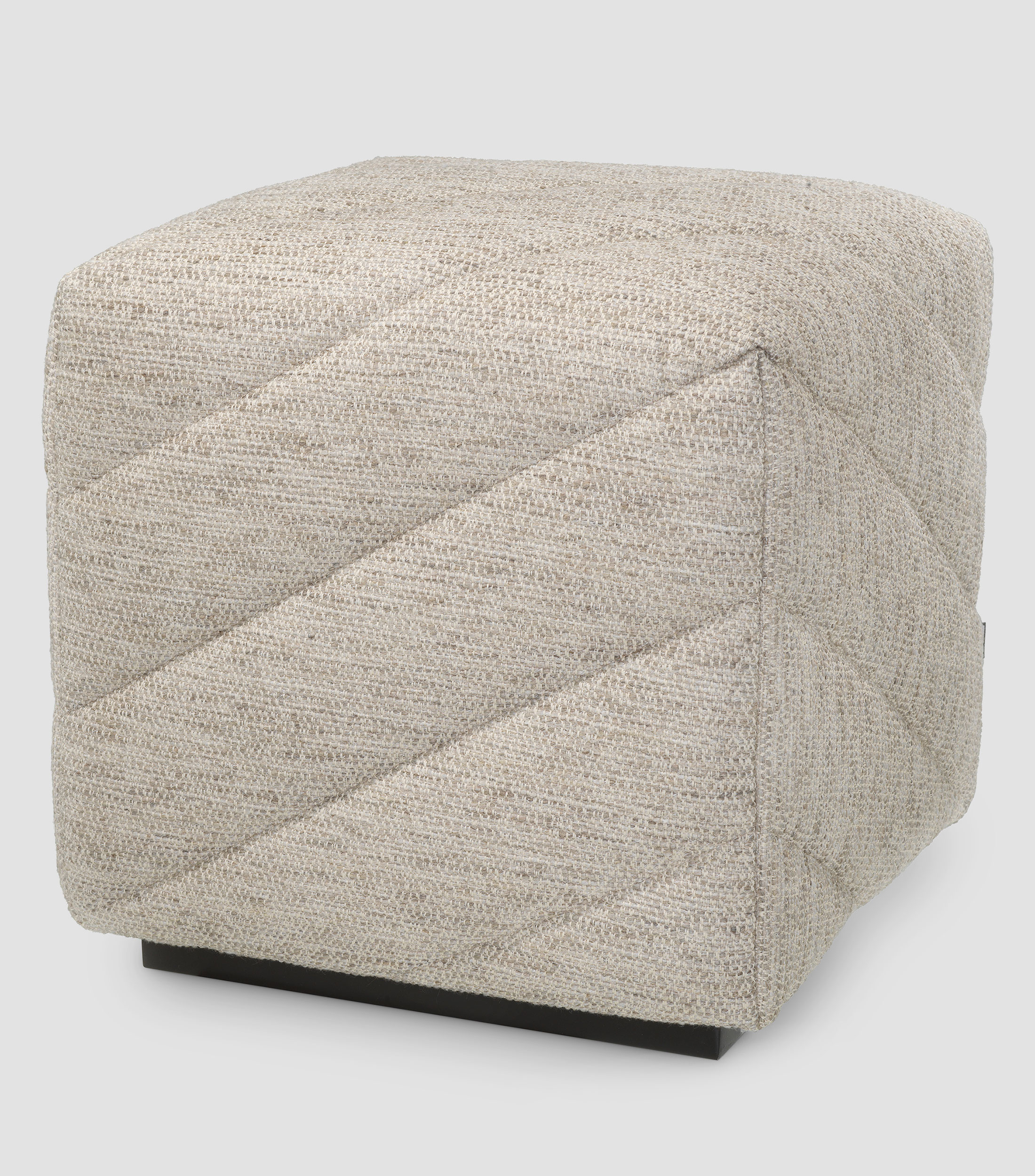 Taburete Otomano Avellino Splendor gris claro