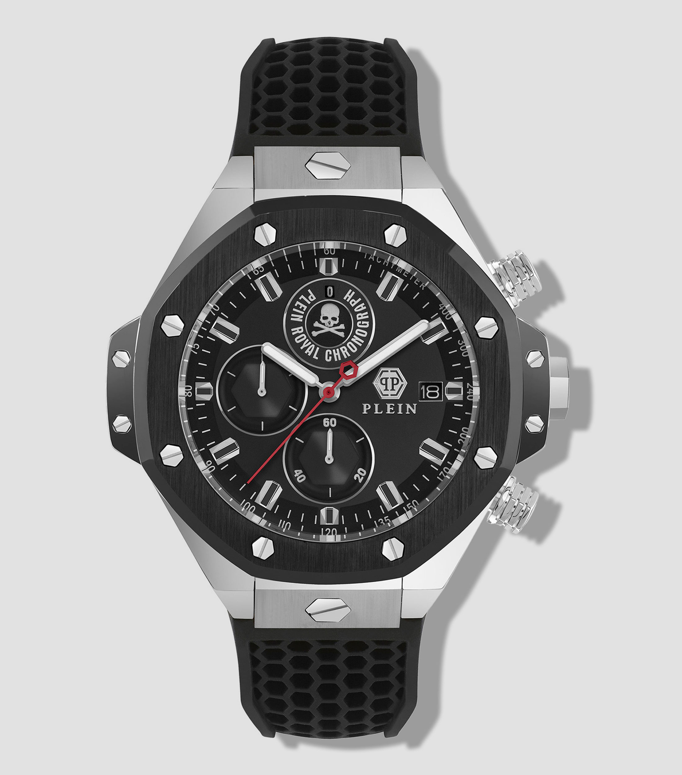 Reloj para Hombre Chrono Royal Casual Negro, Plateado