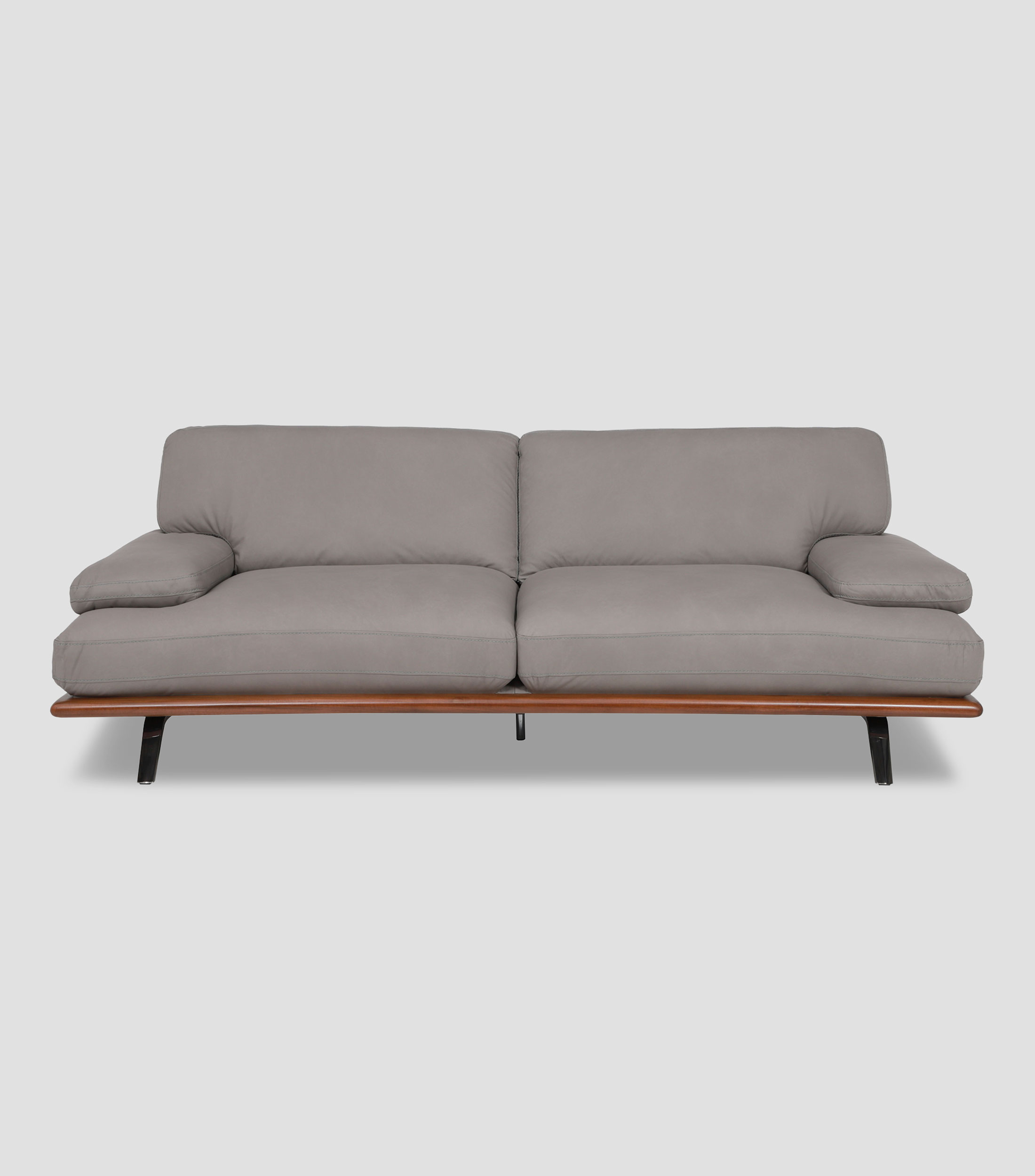 Sofa en piel Lucens Gris