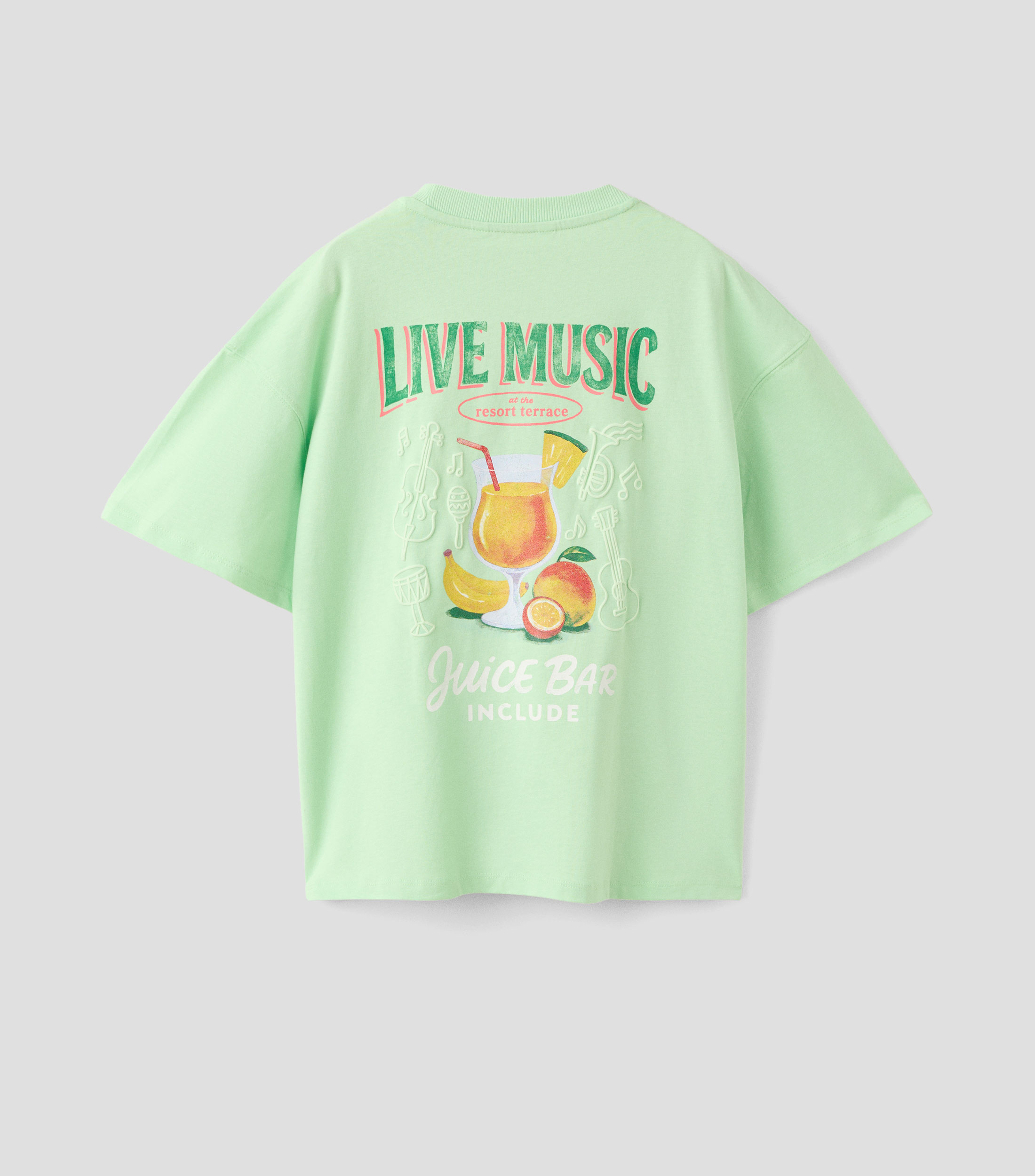Playera cuello redondo manga corta estampada Niño