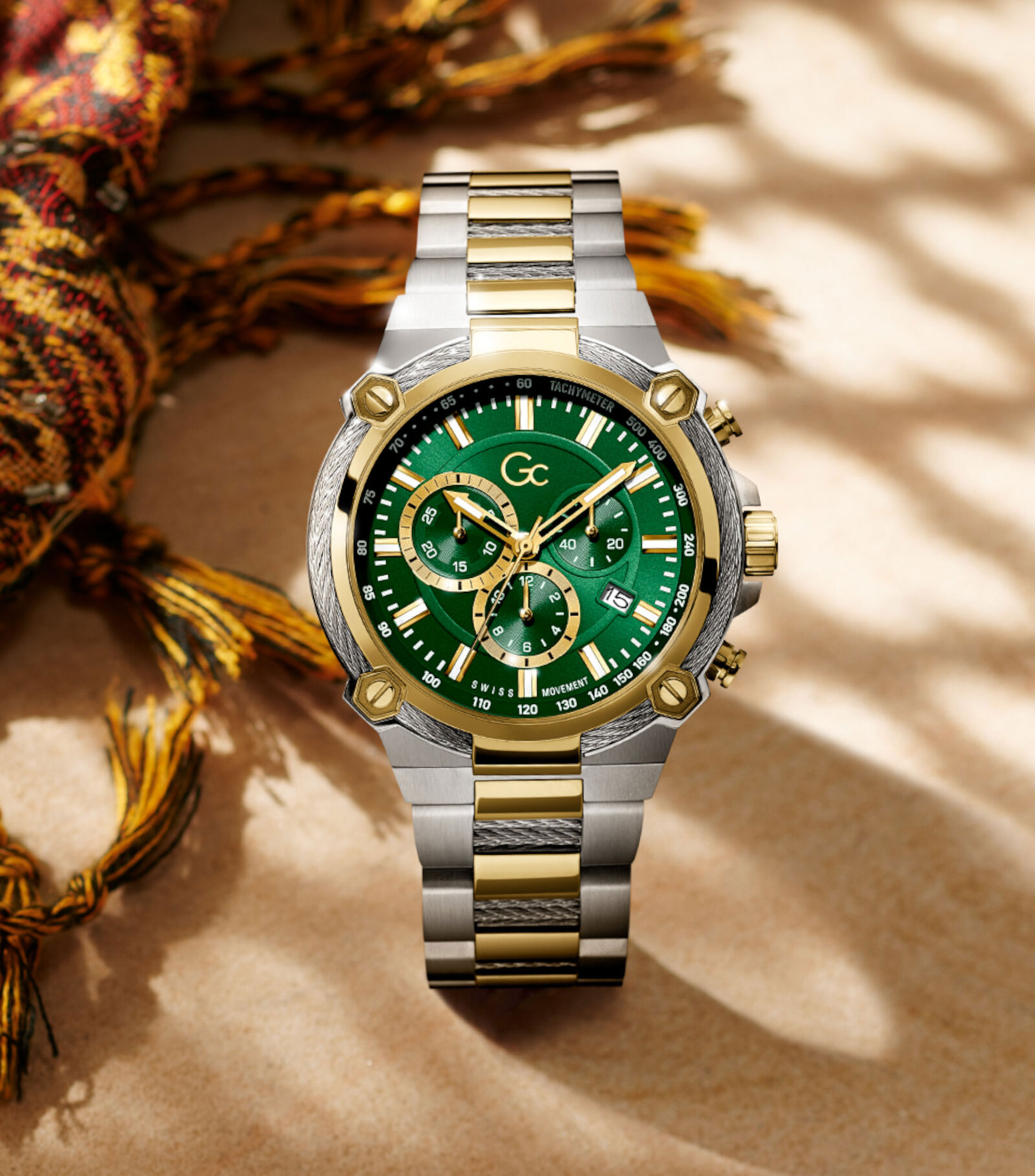 Reloj para Hombre casual CableForce plateado, dorado