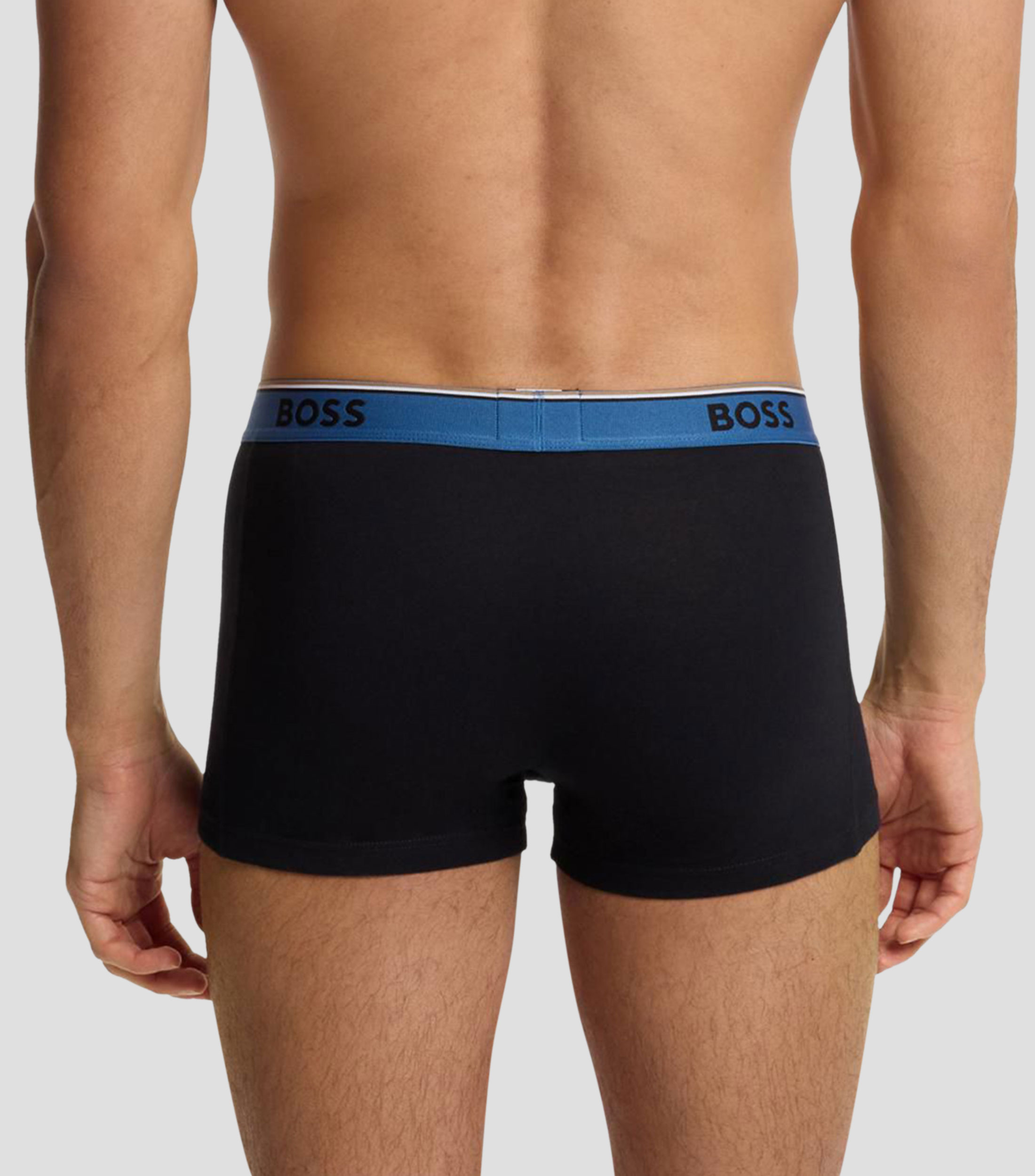 Set de tres bóxers de algodón elástico con logo en la cintura Hombre