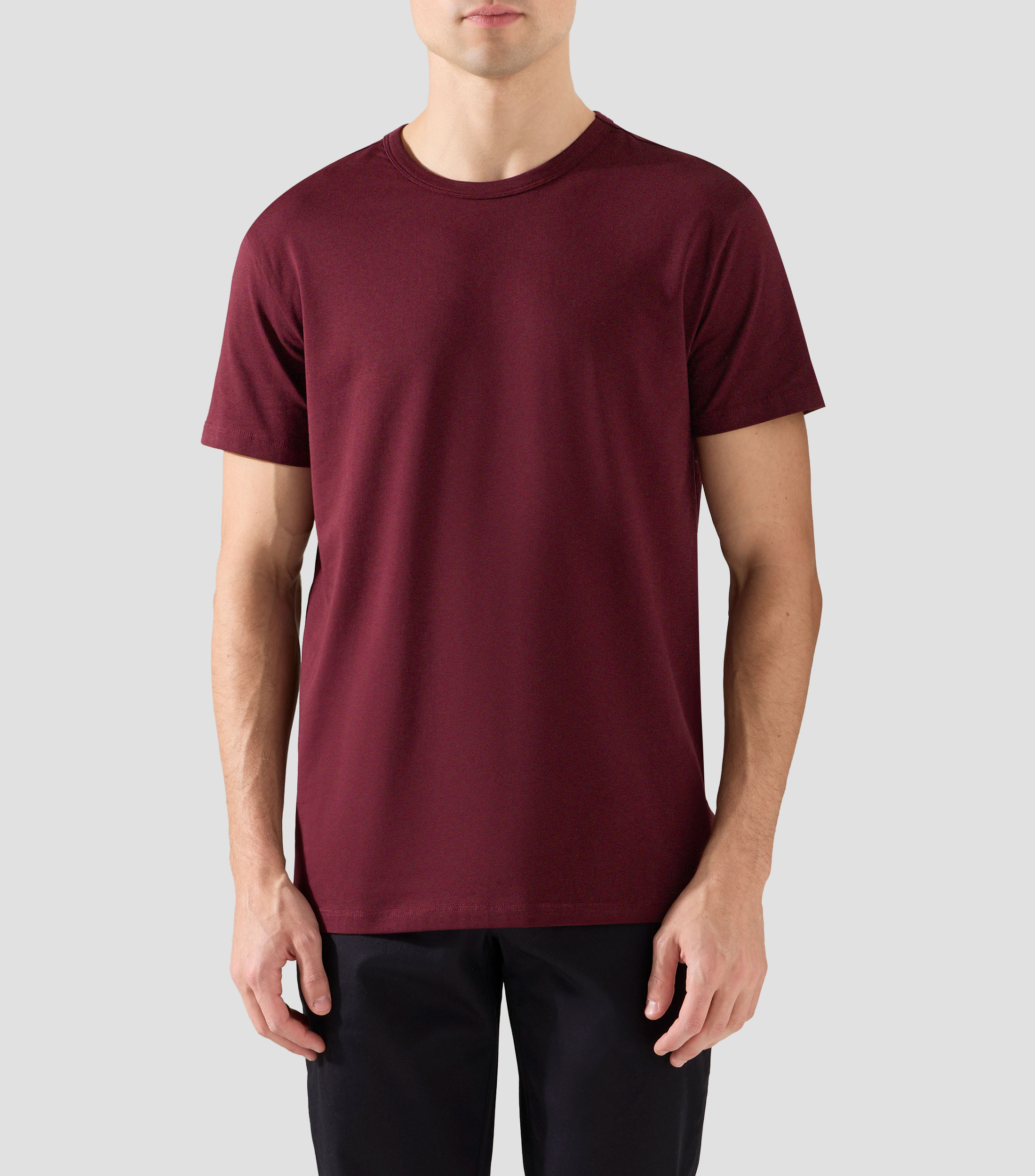 Playera cuello redondo manga corta lisa Hombre