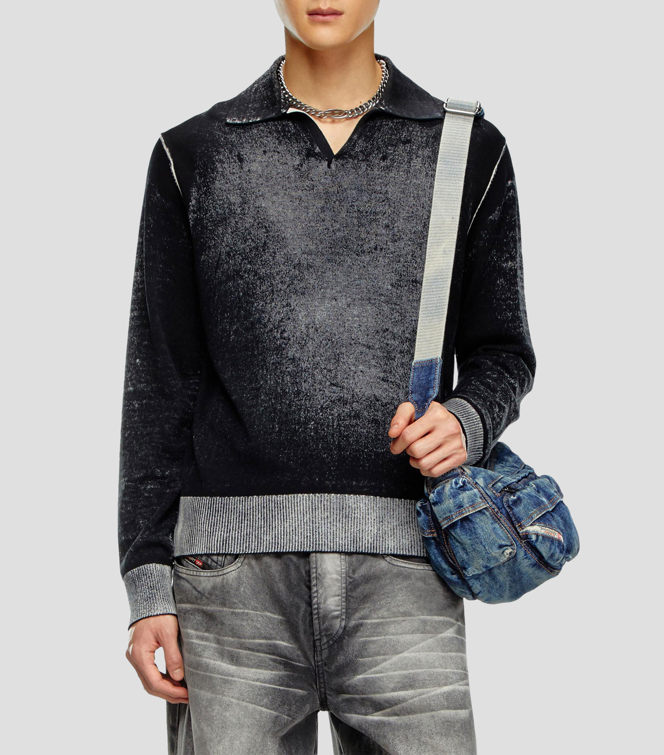 Suéter cuello polo Hombre