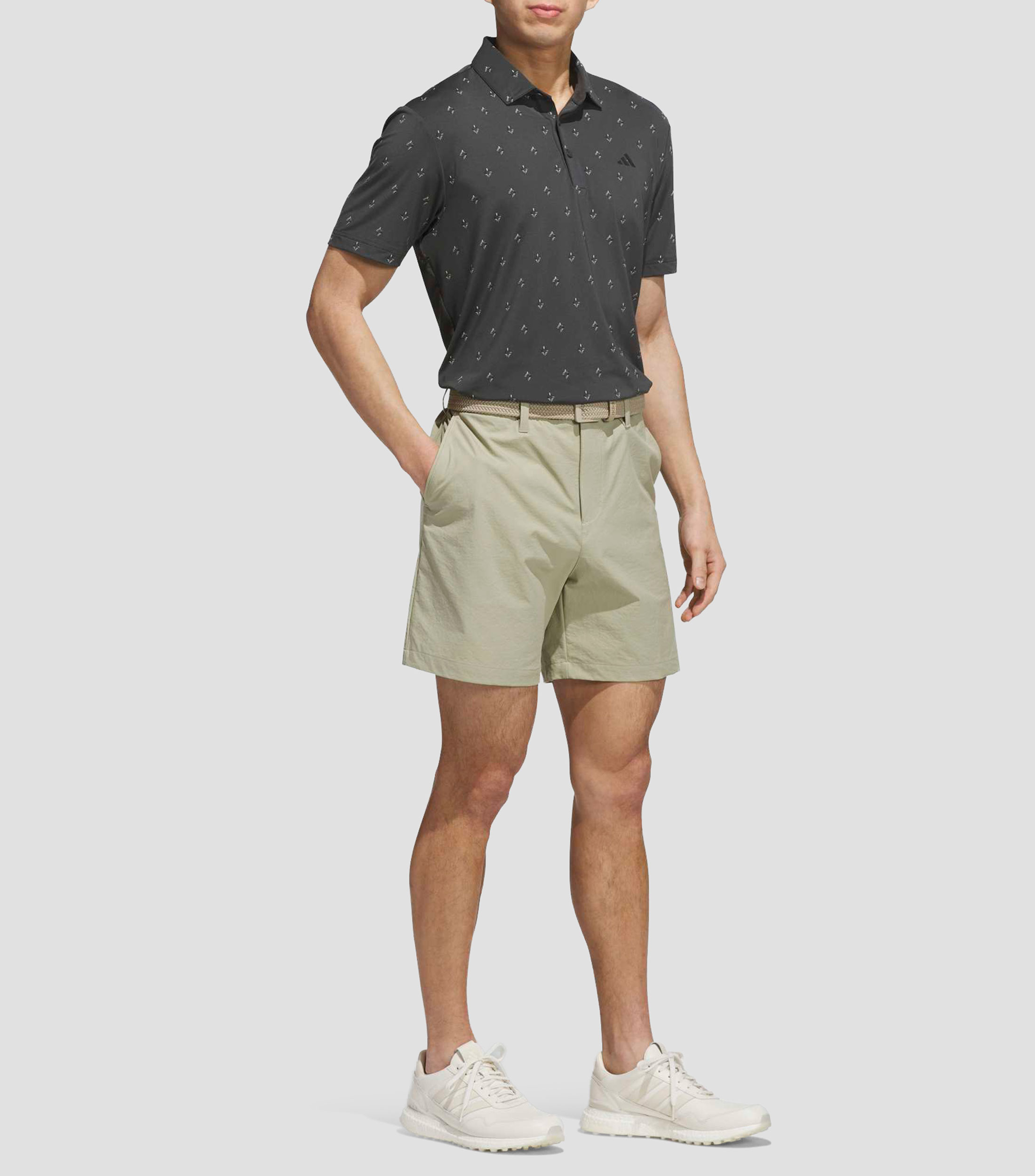 Playera tipo Polo para golf cuello polo manga corta con estampado Hombre