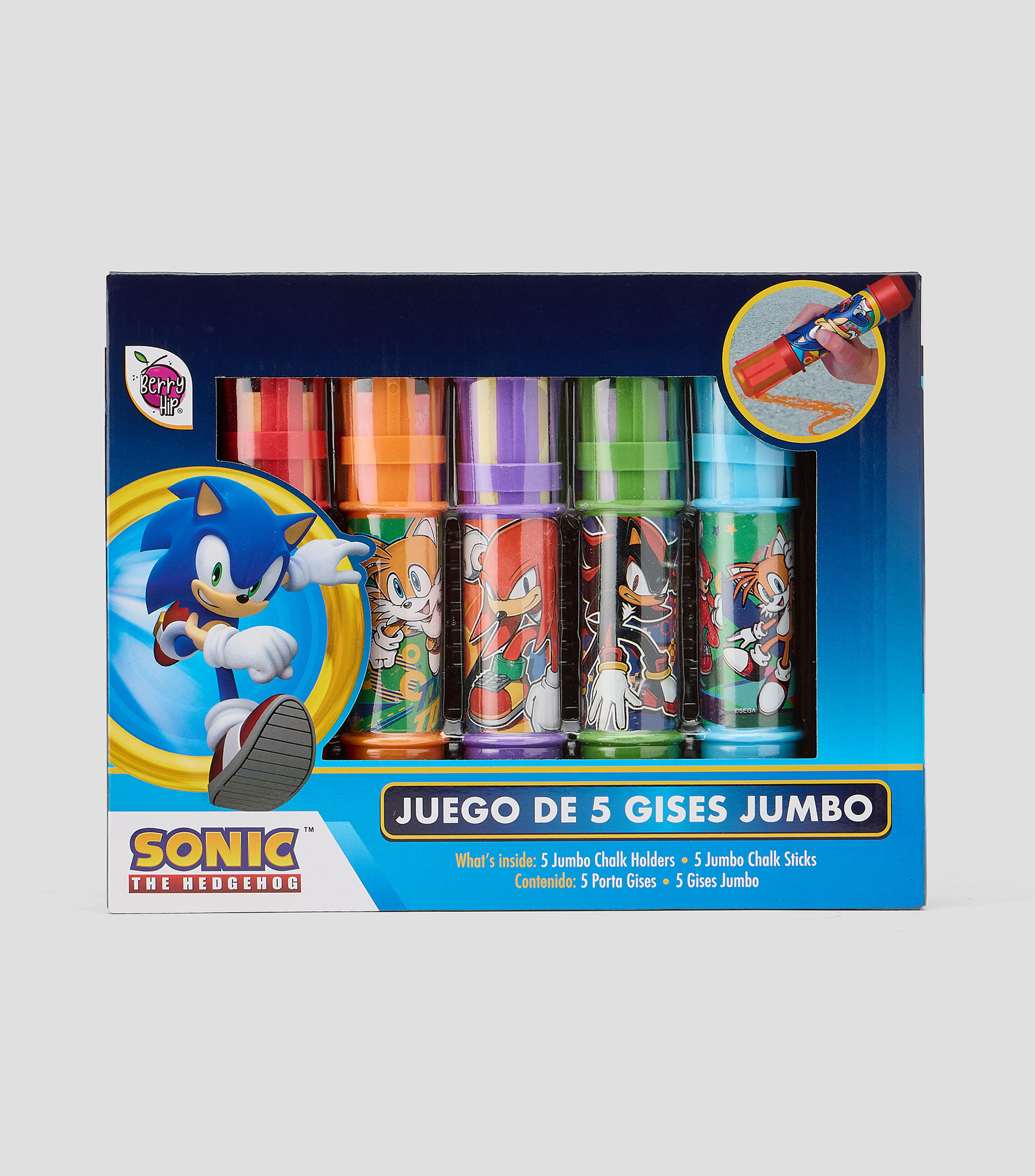 Juego de 5 gises jumbo Sonic The Hedgehog