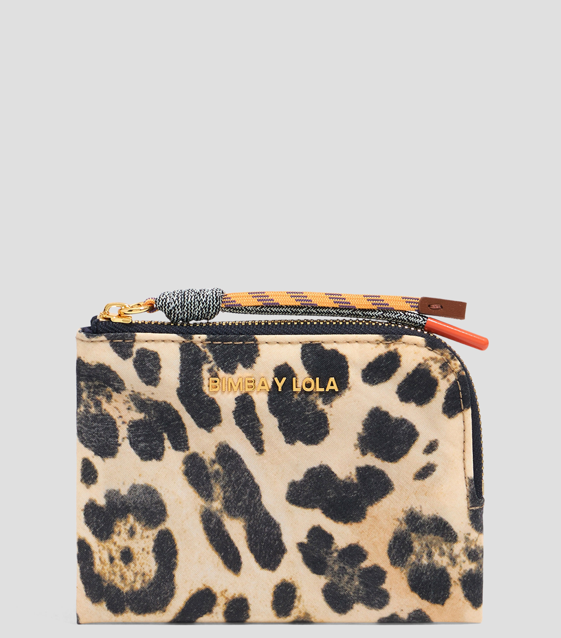Monedero en piel leopardo Mujer