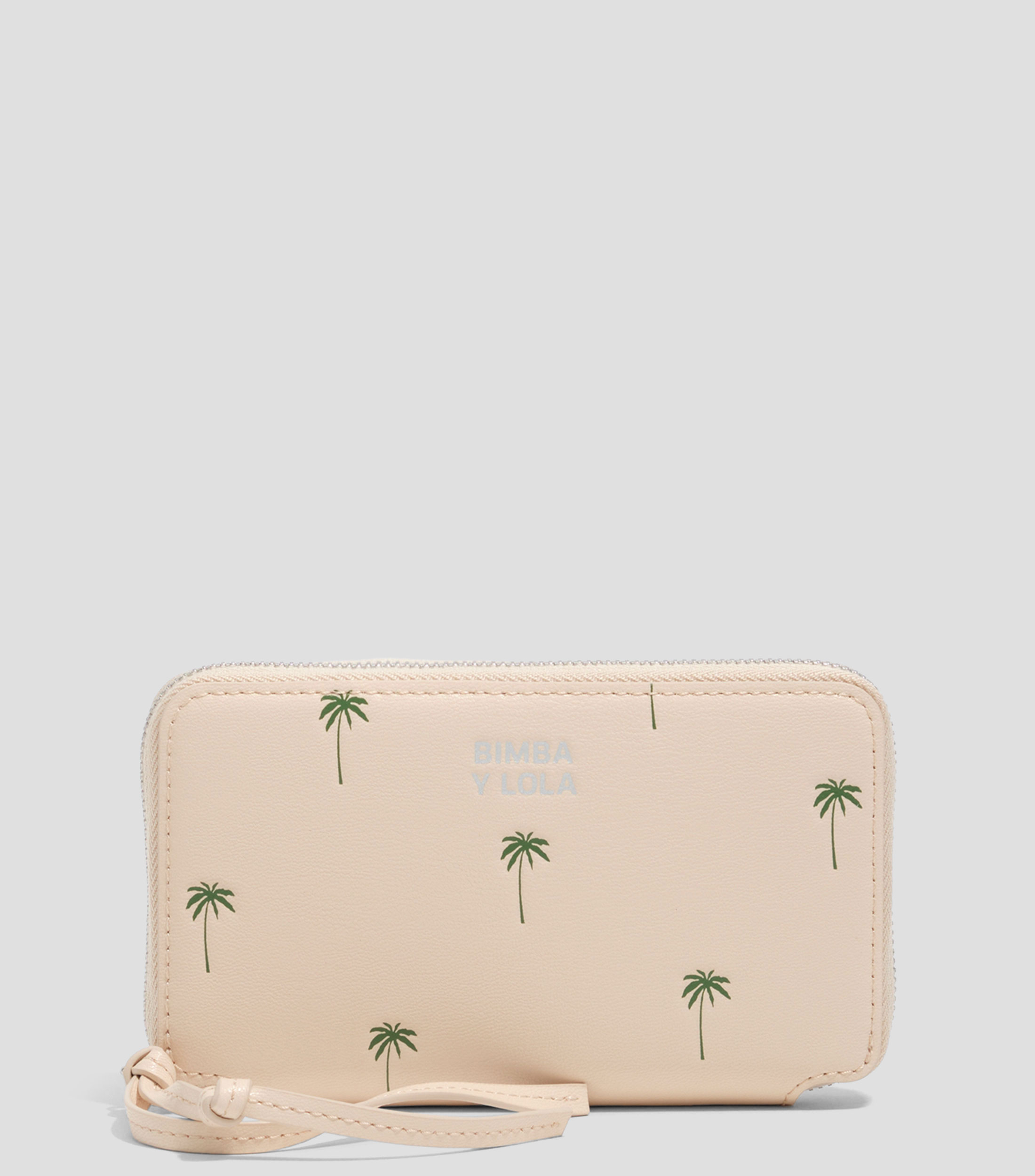 Monedero horizontal mediana piel Palms arena Mujer
