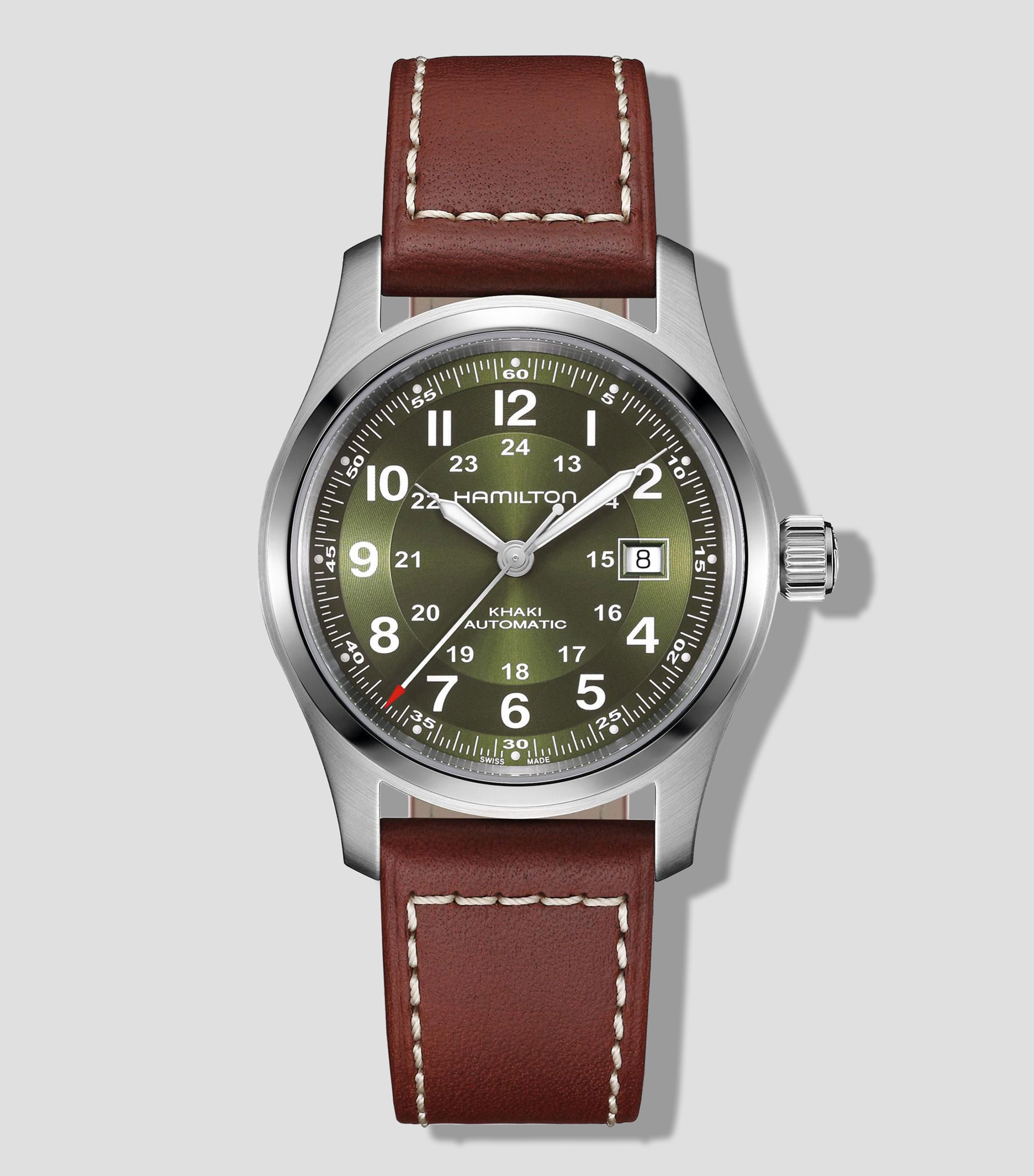 Reloj para hombre Khaki Field Automatic Casual Plateado