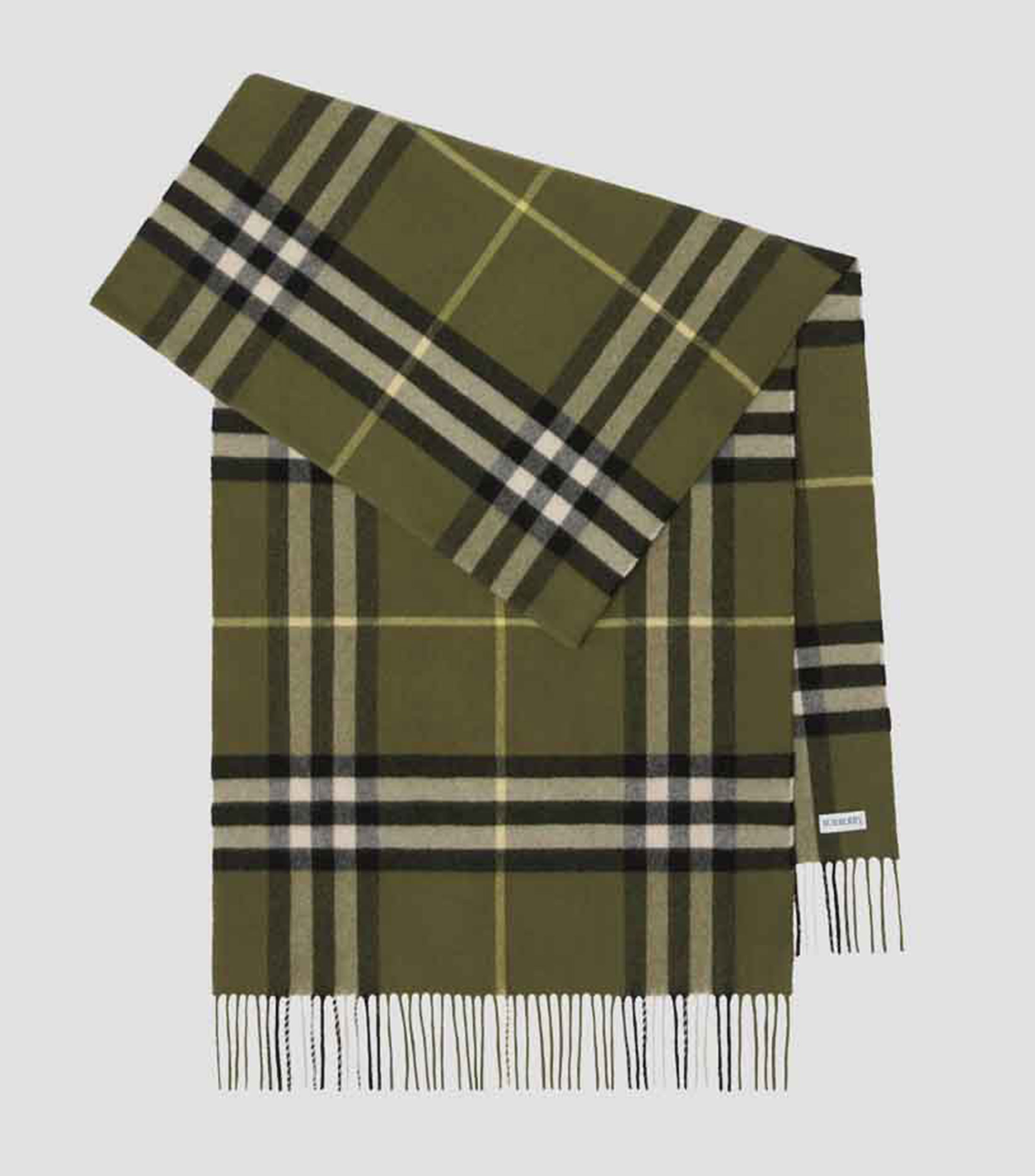 Bufanda verde a cuadros Unisex