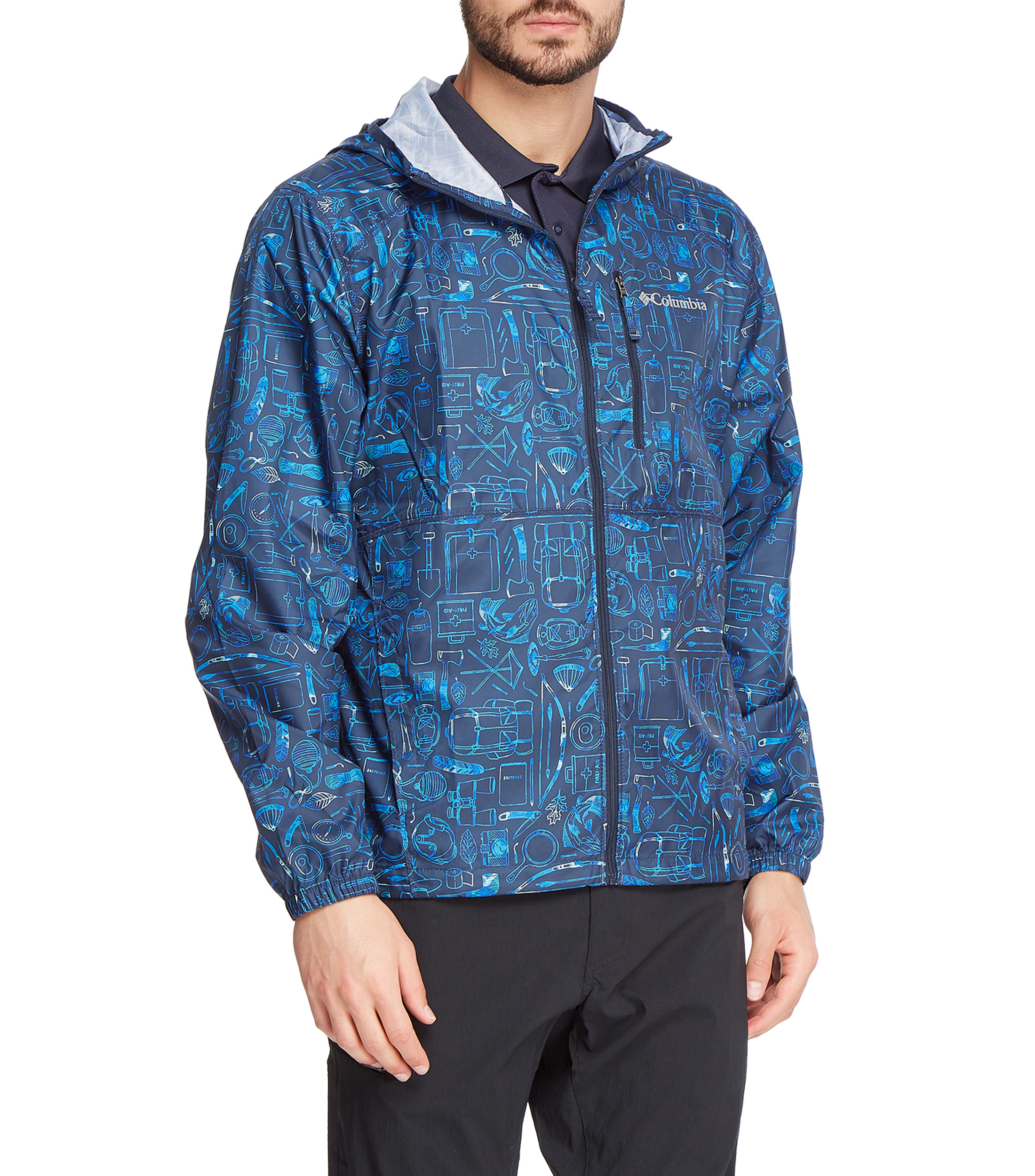 Chamarra columbia on sale negra hombre