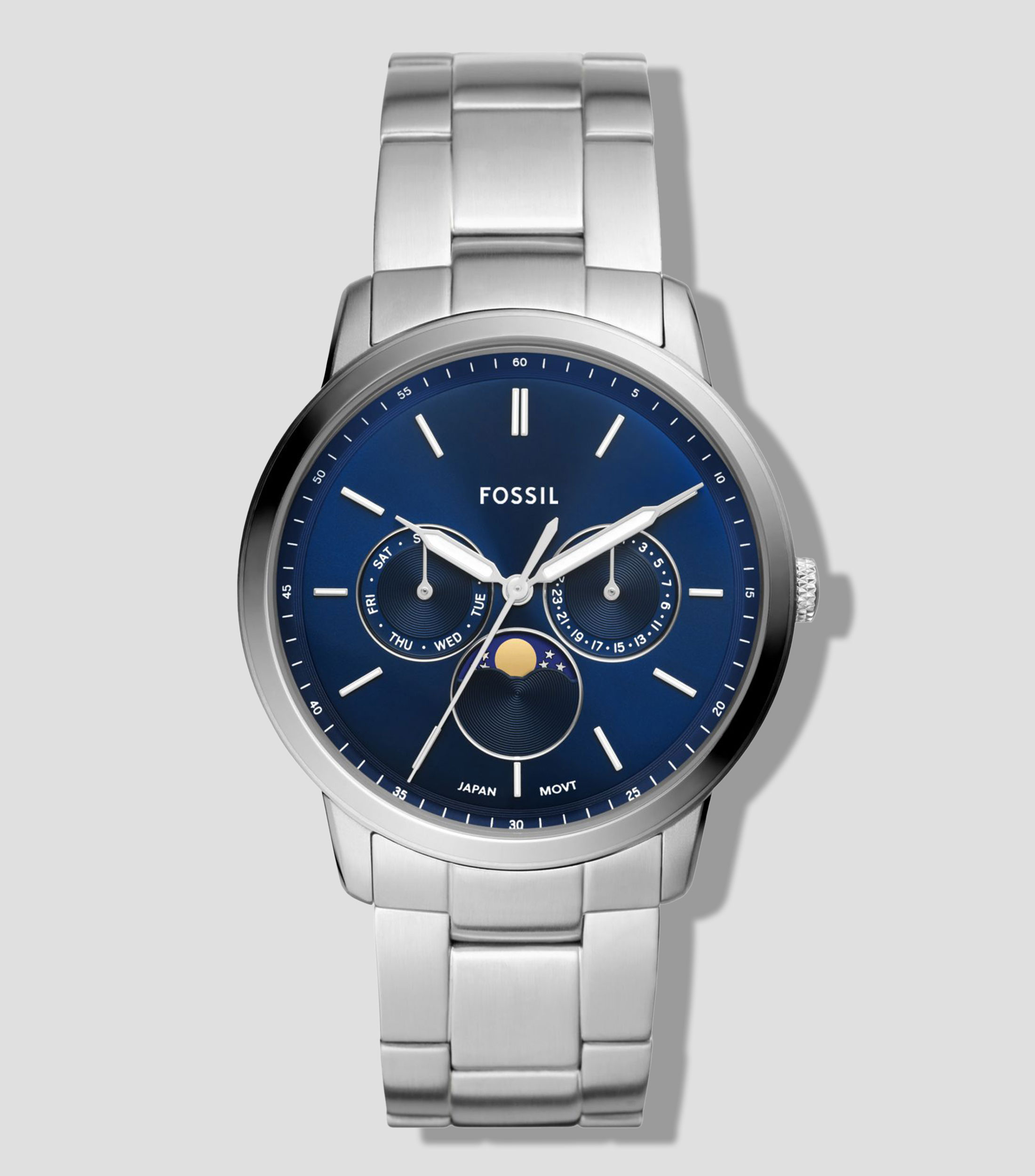 Reloj para Hombre Neutra Casual Azul, Plateado
