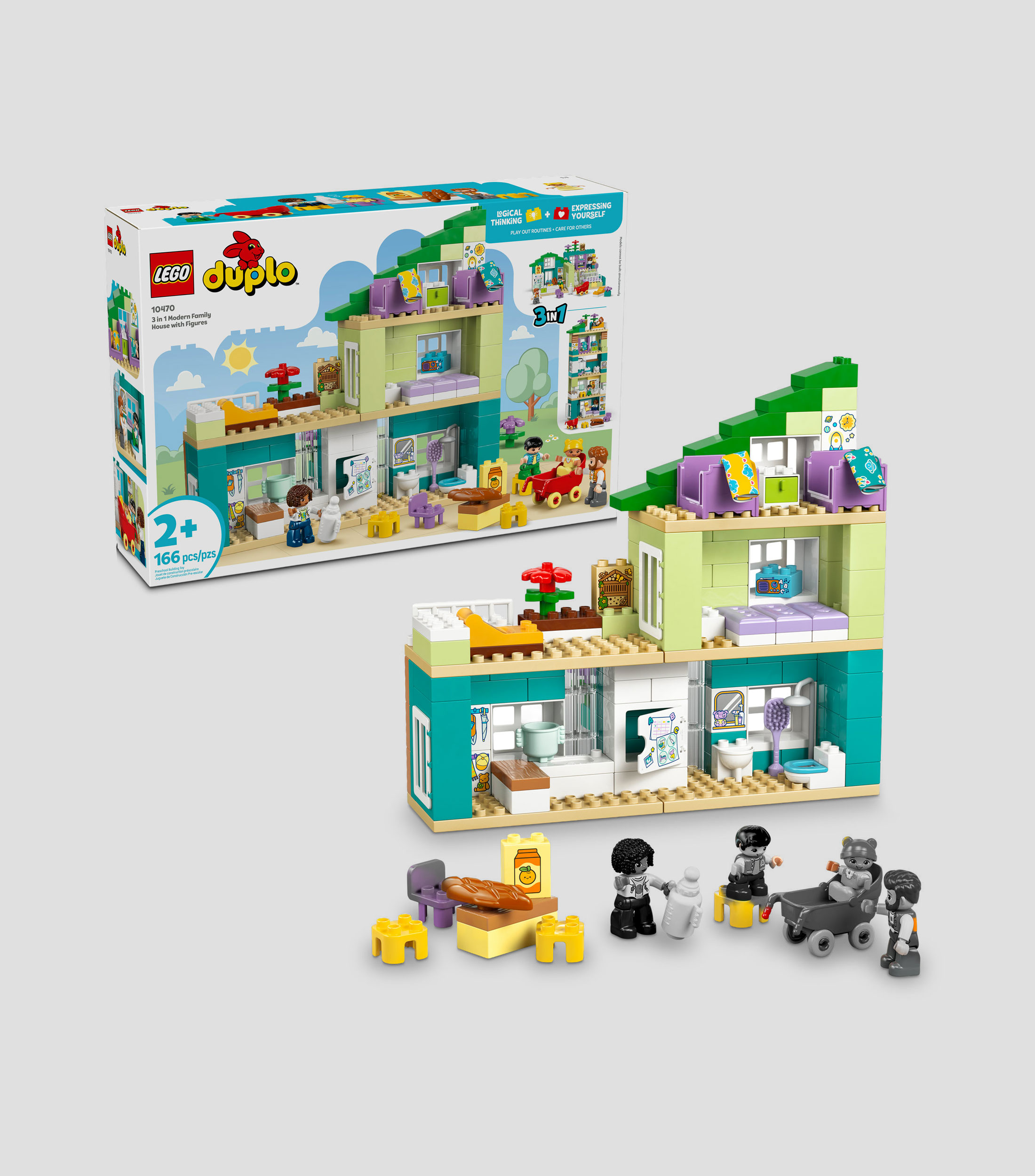 Lego Duplo Casa Familiar Moderna “3 en 1” con Figuras