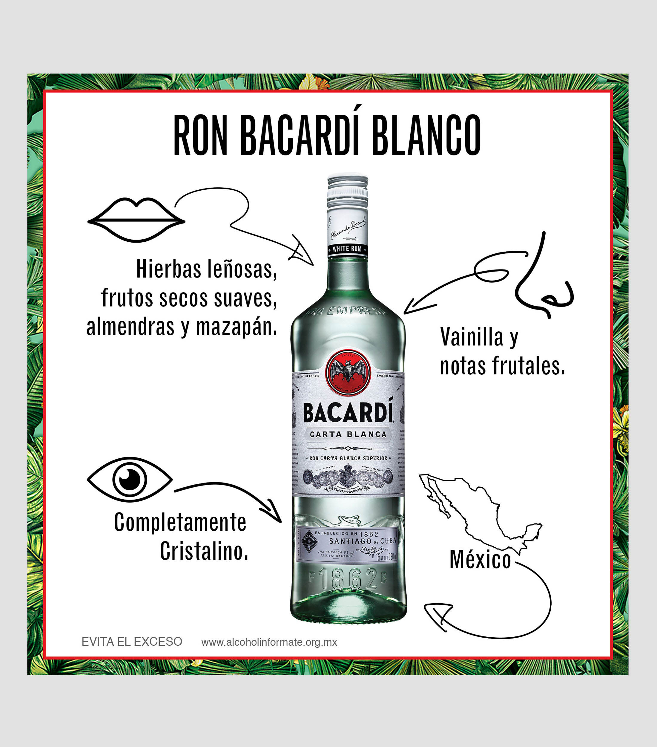 Ron Blanco Carta Blanca, 980 ml