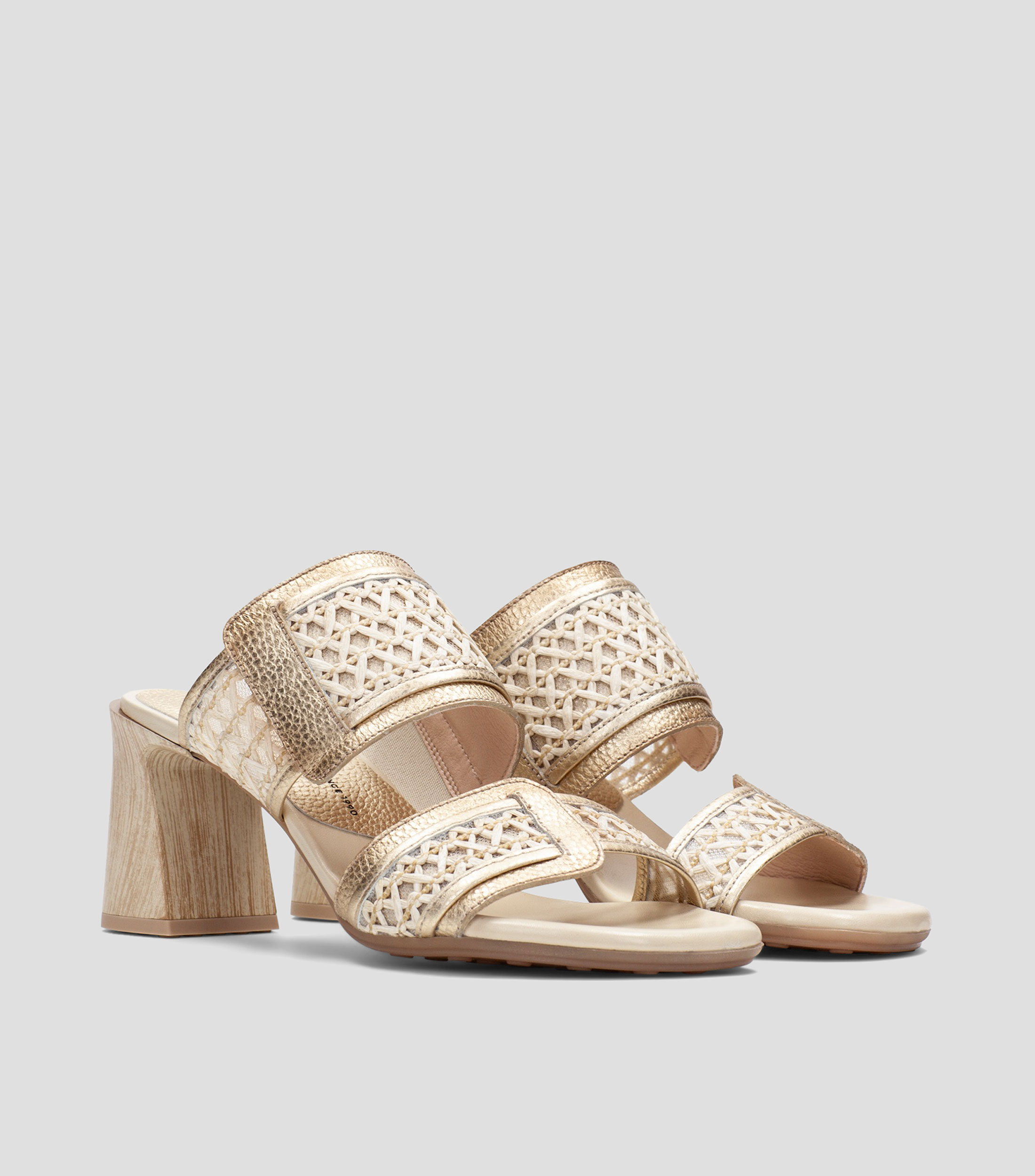 Sandalias con tacón medio cuadrado Mujer