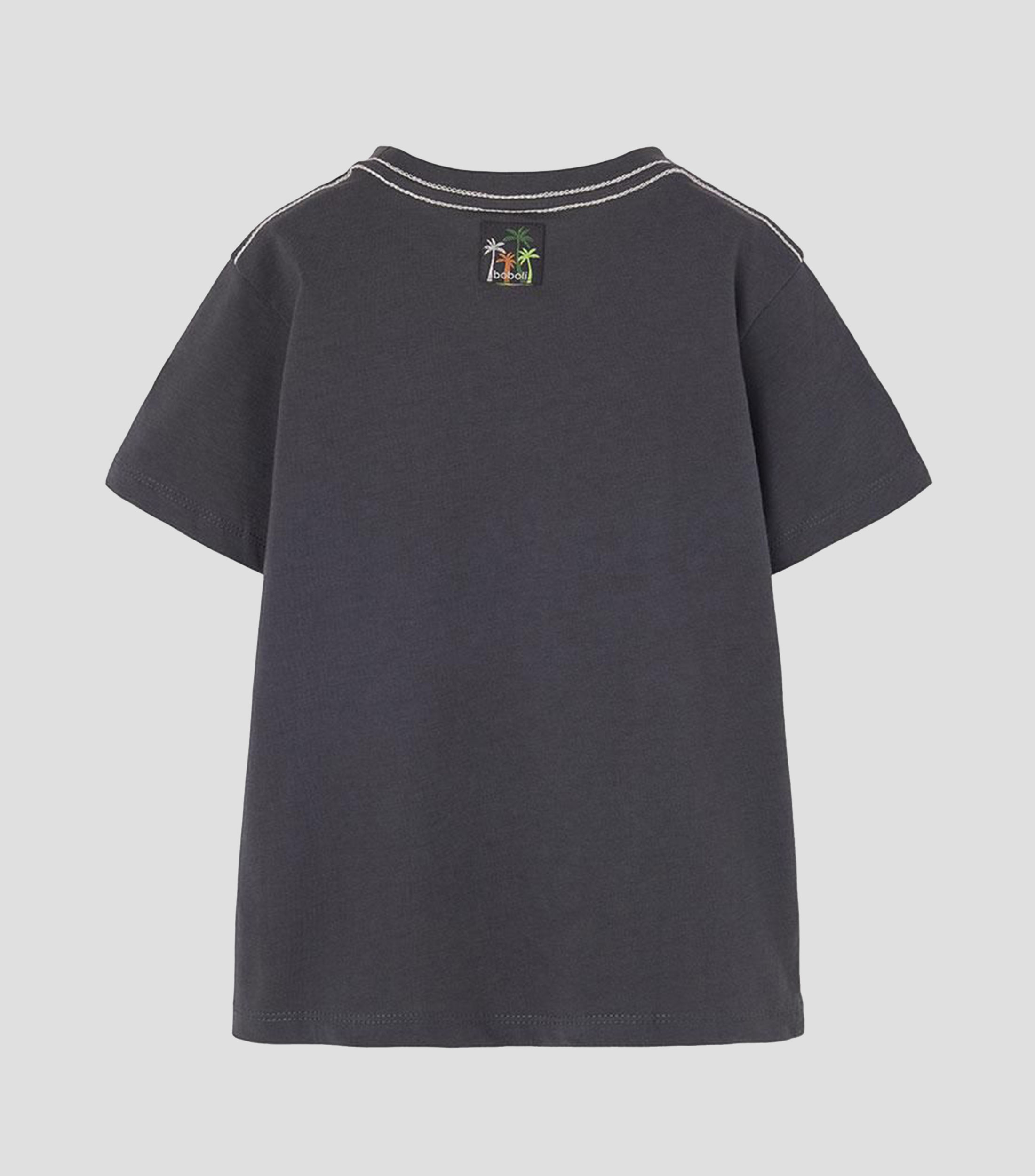 Playera de cuello redondo con manga corta estampada Bebé