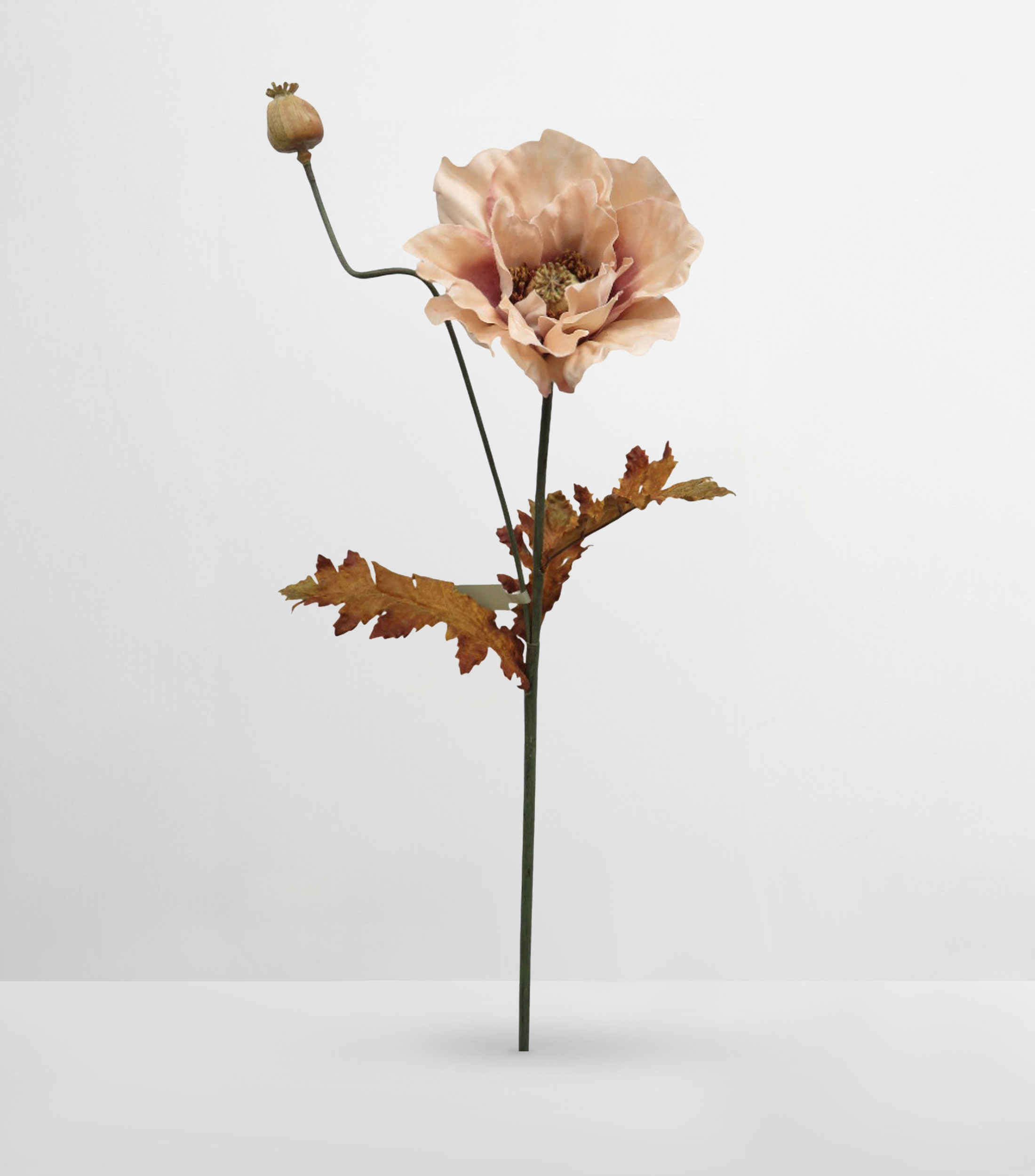 Flor Artificial Decorativa Amapola Rosa