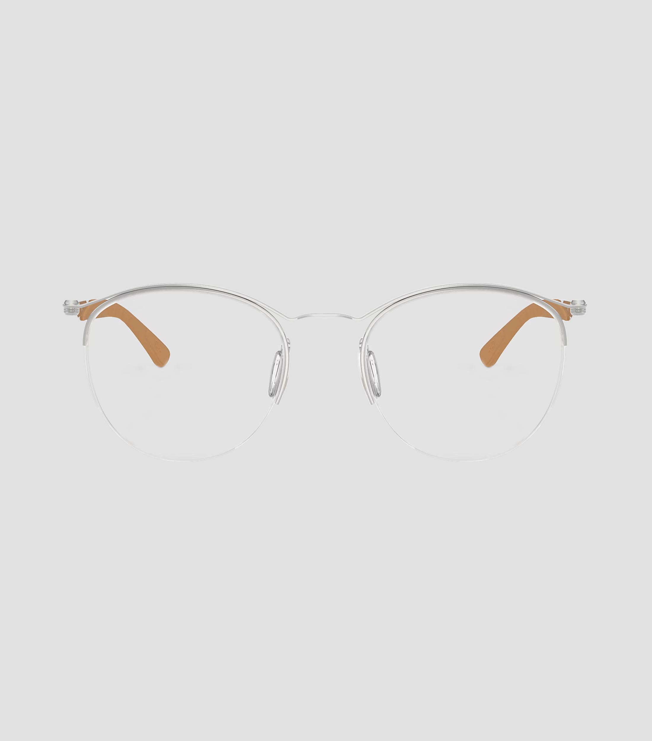 Lentes oftálmicos redondos plateados Unisex