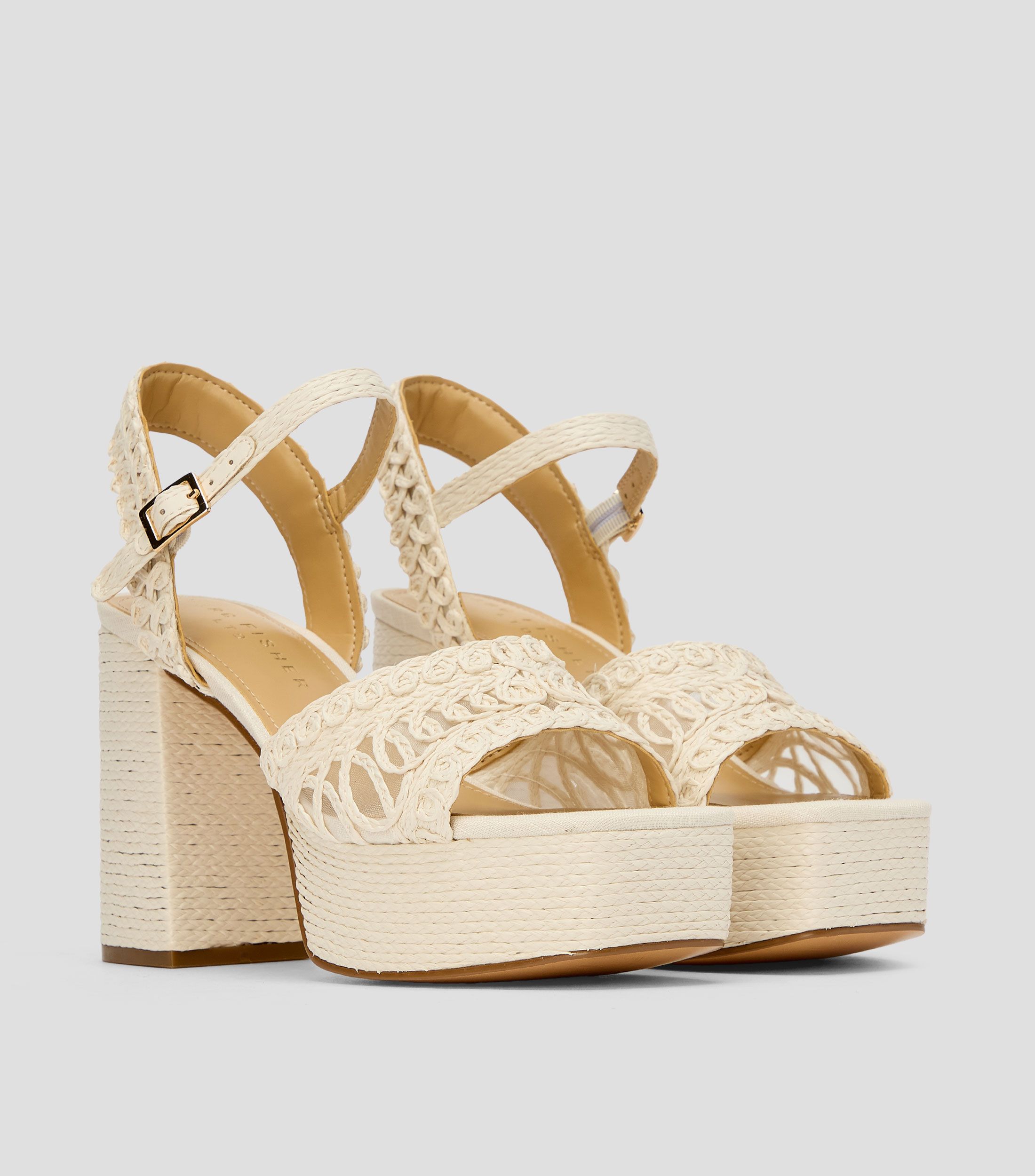 Sandalias casuales tacón alto ancho lisas Mujer