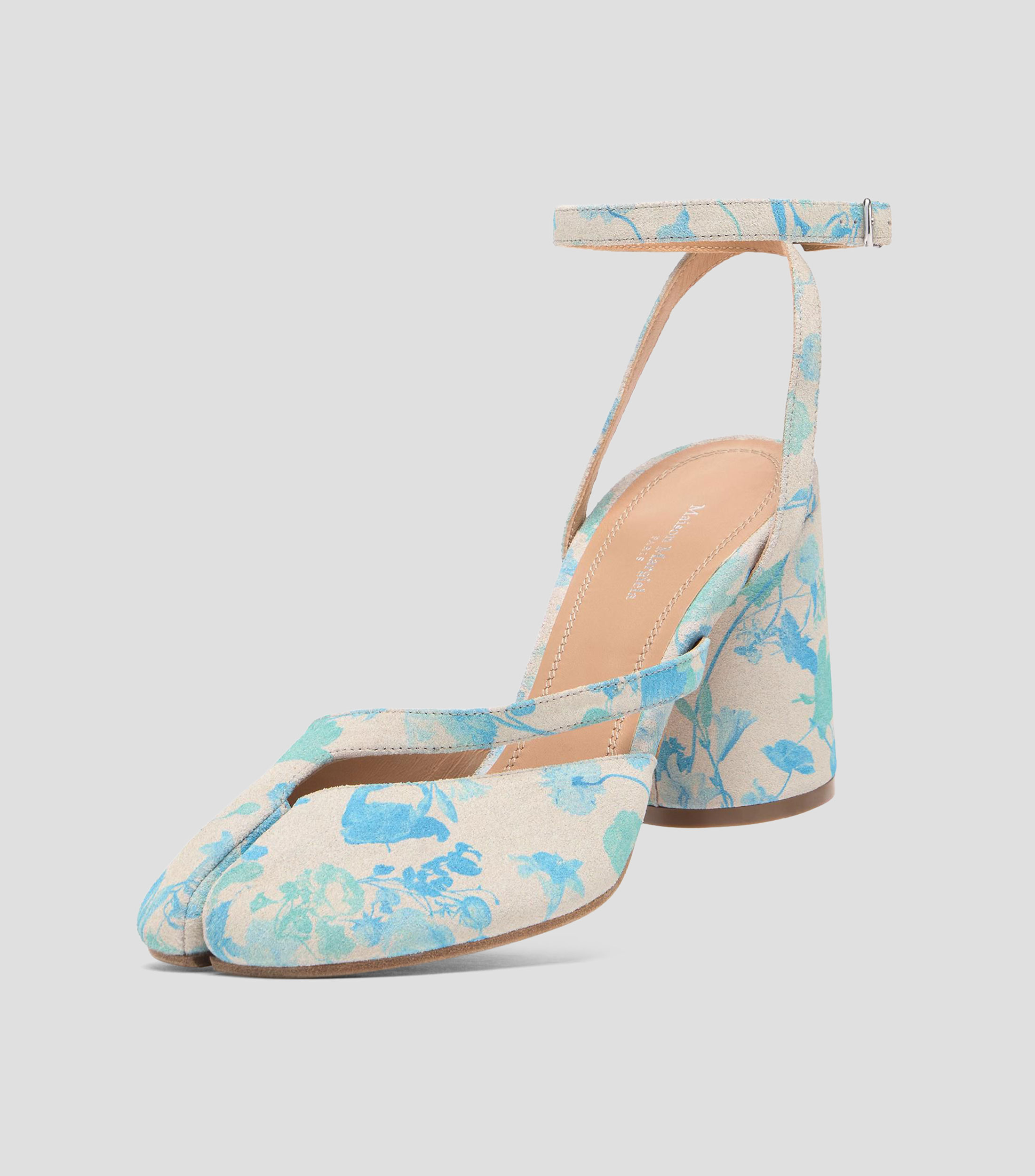 Sandalias con tacón alto redondo Tabi en ante Mujer