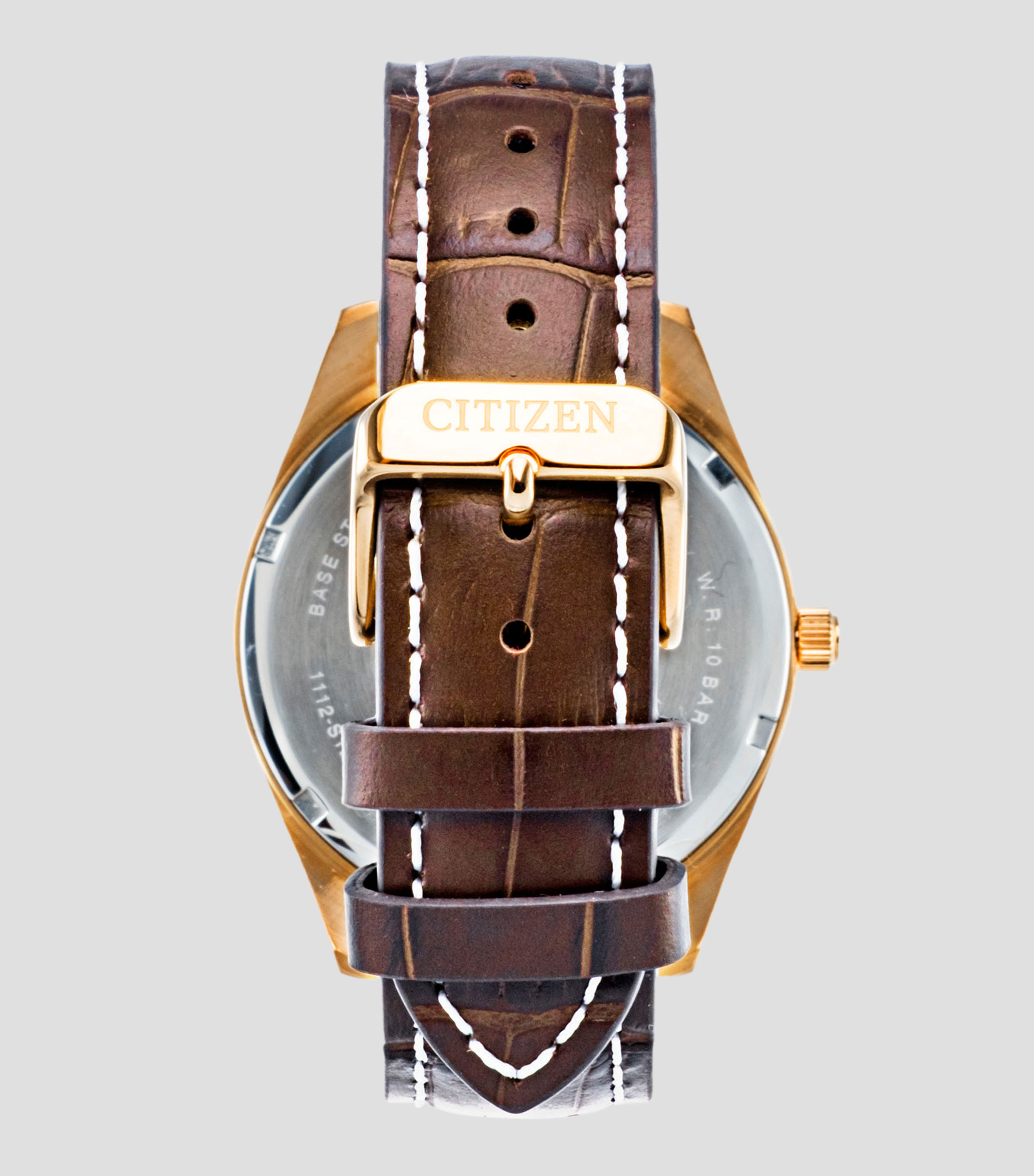 Reloj para Hombre Quartz casual tono oro rosa, café