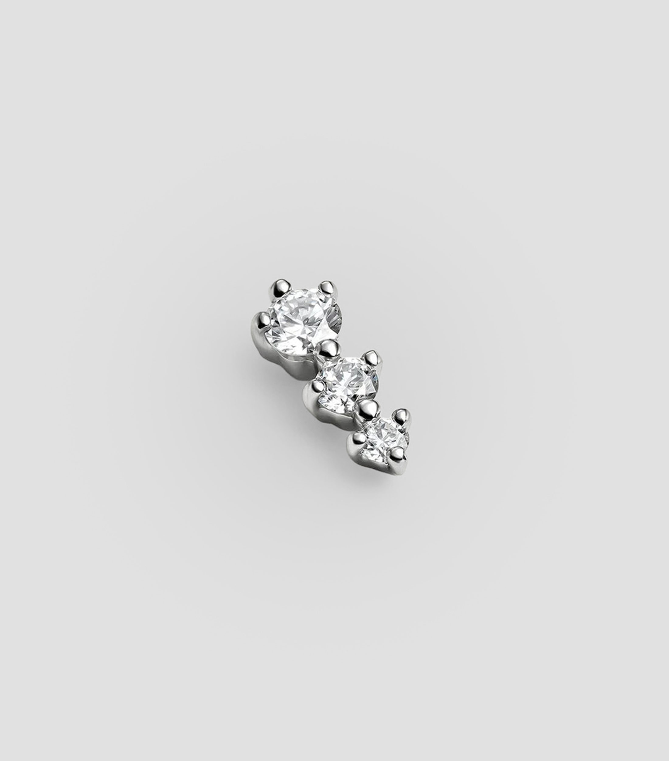 Arete en oro blanco de 18 kilates con diamantes Les Delicieux Mujer