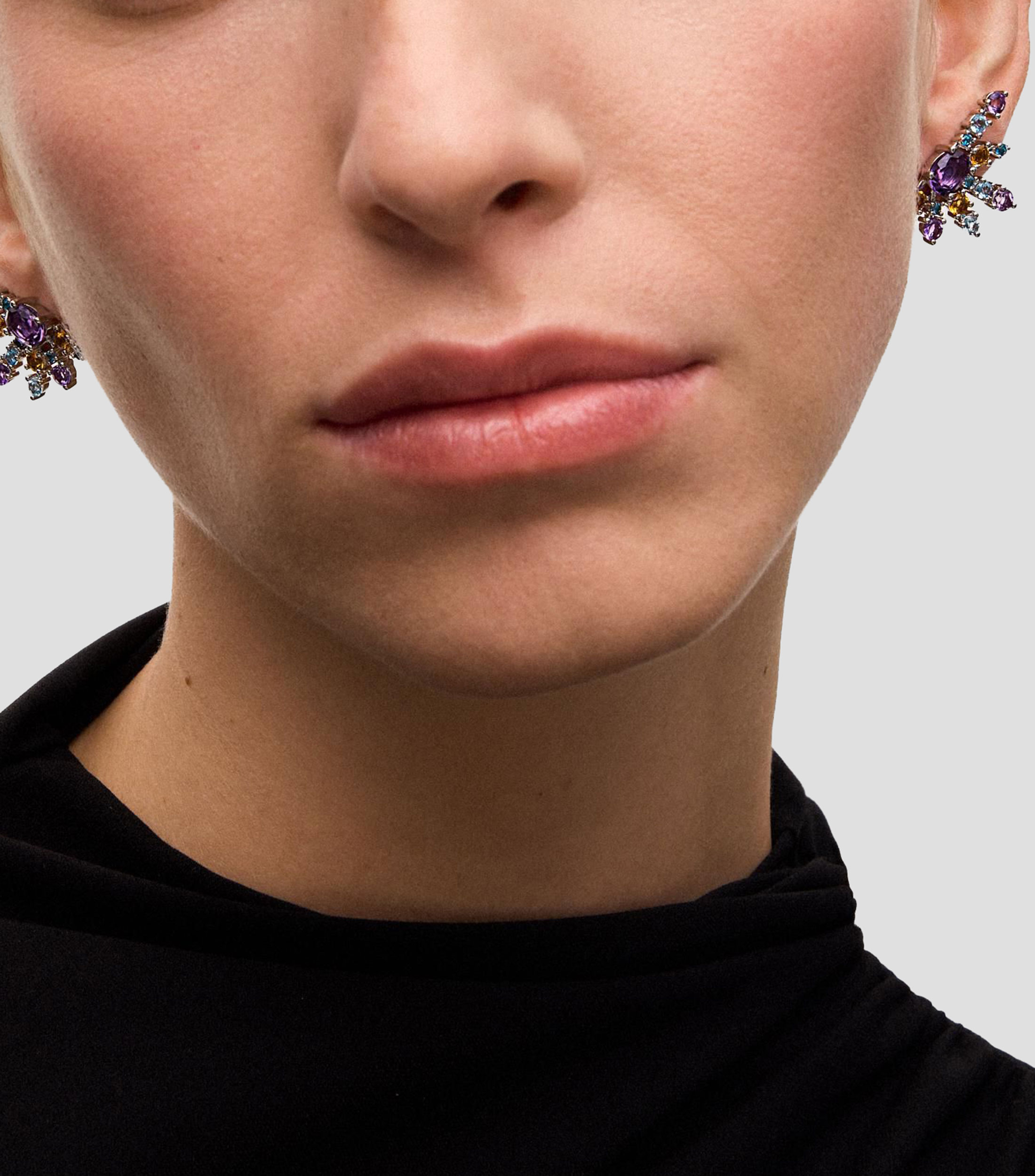 Aretes en Plata .925 con piedras Mujer