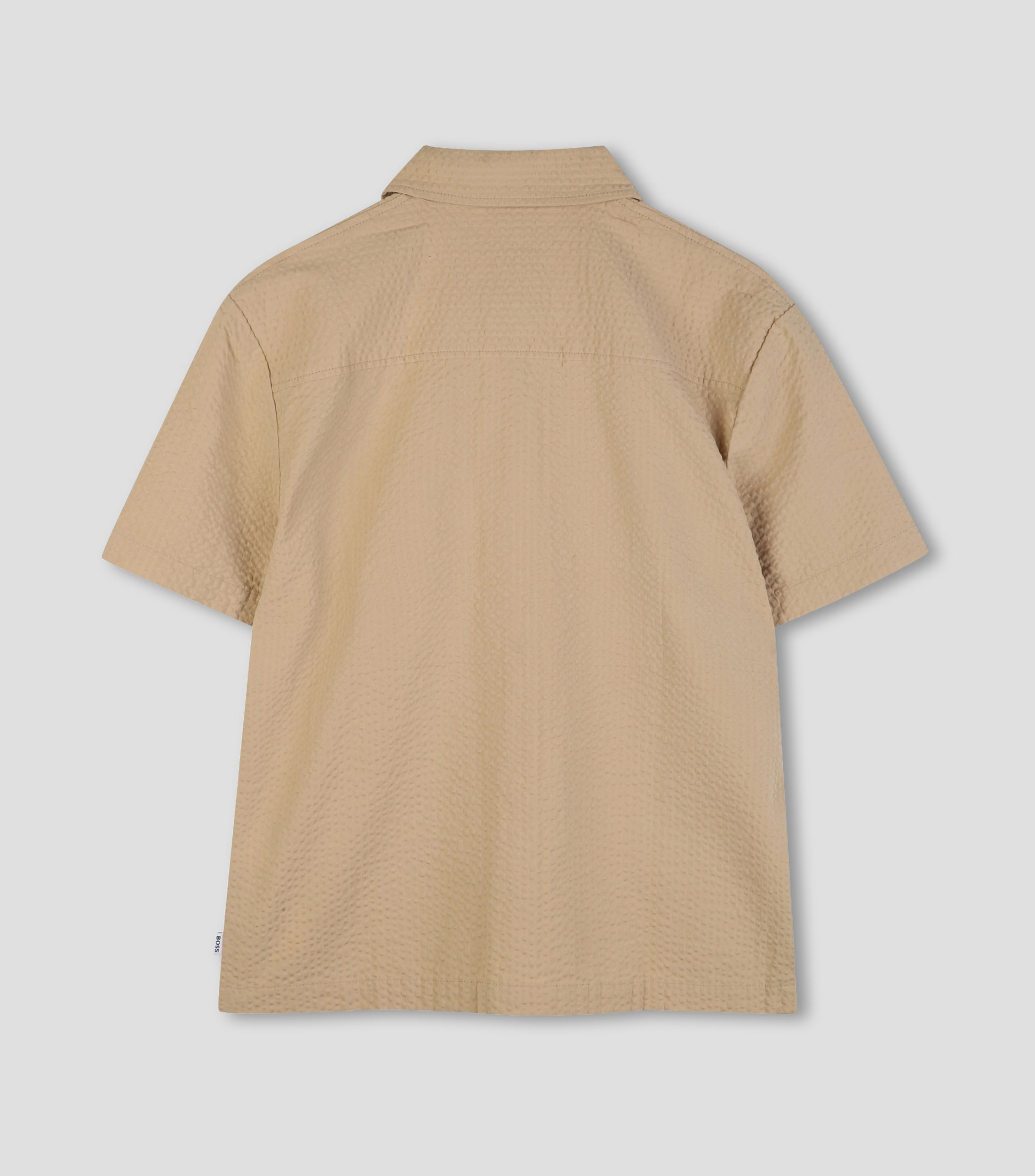 Camisa diseño sólido de manga corta Niño