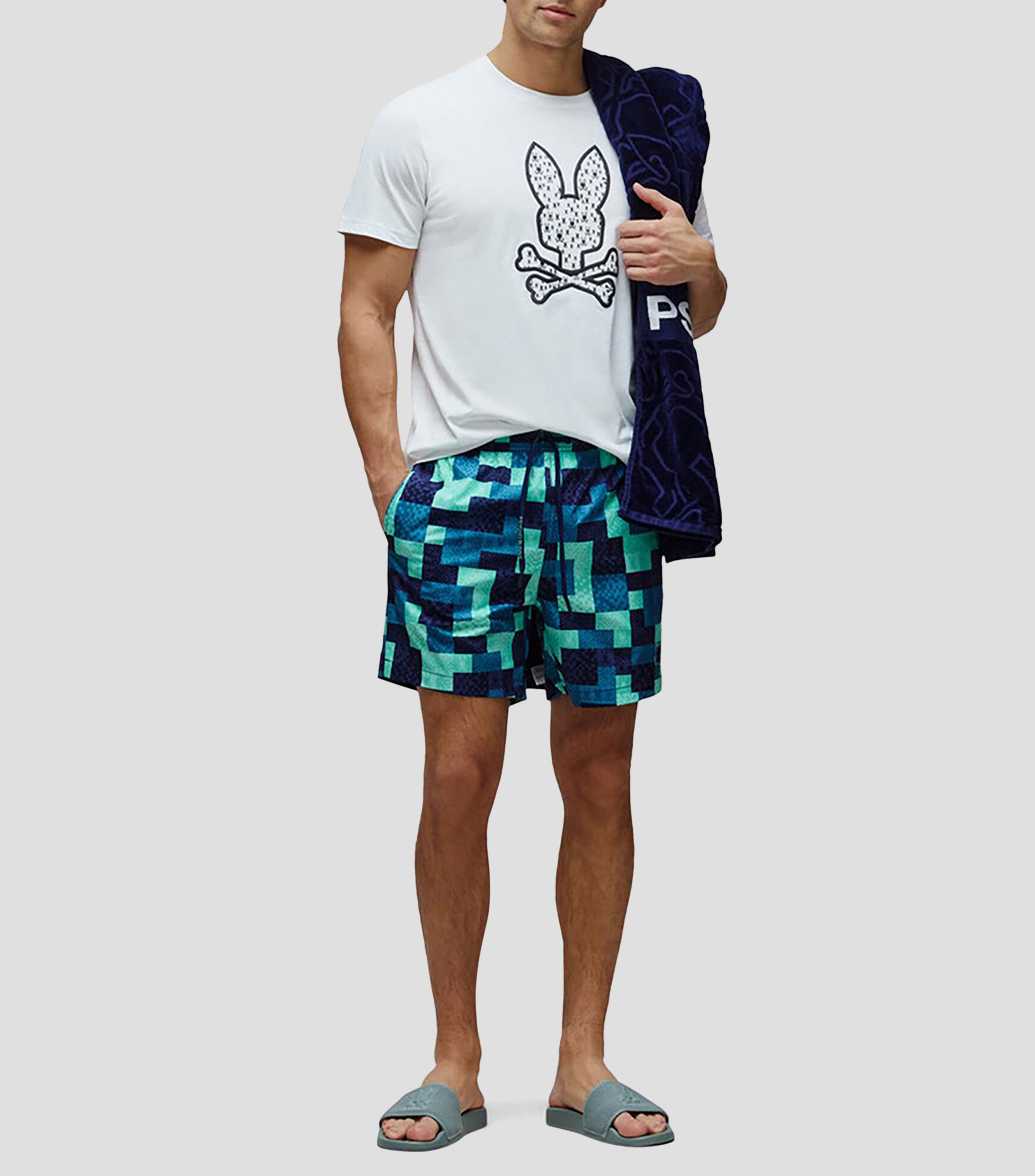 Traje de baño largo Oliver estampado Hombre
