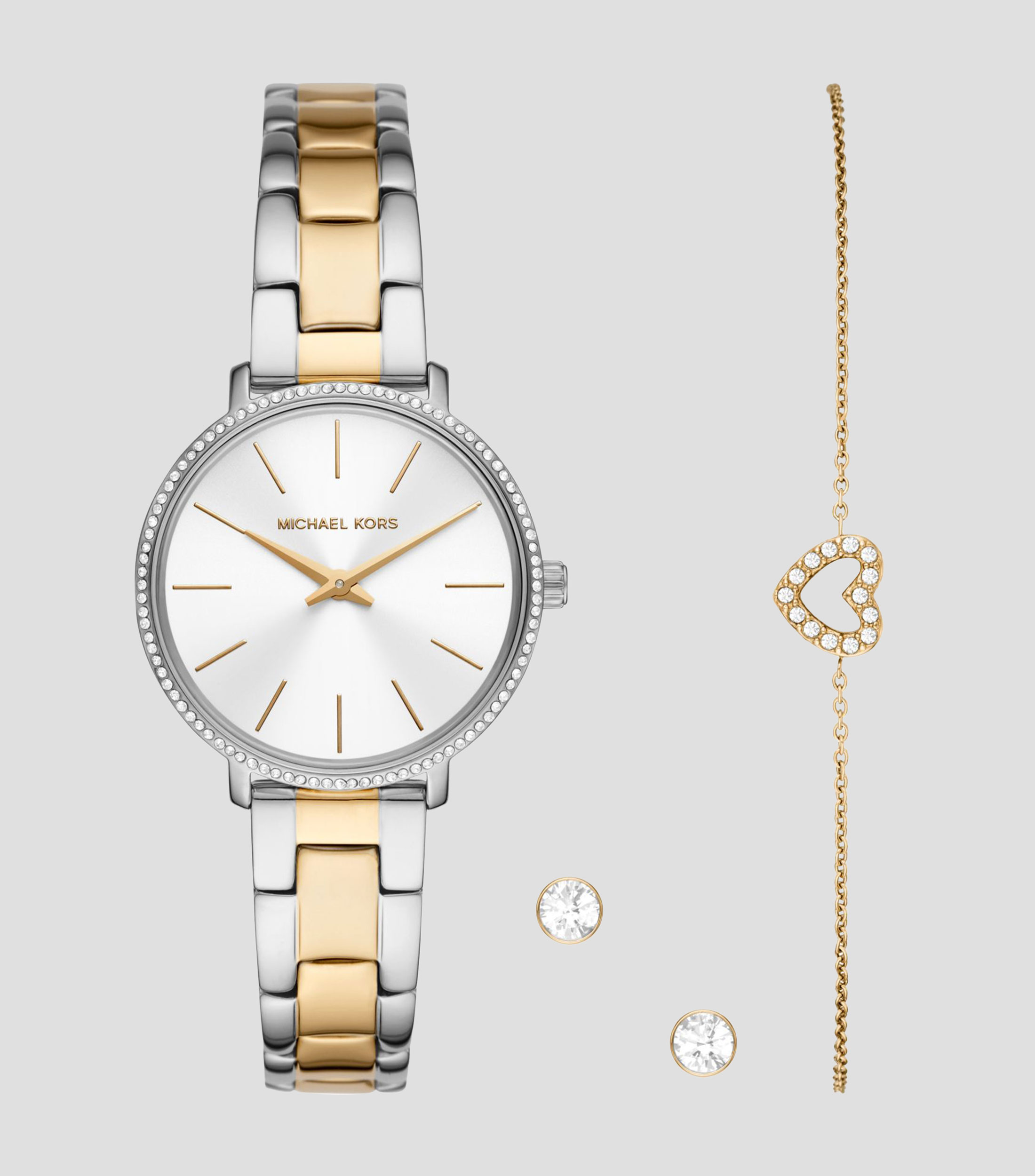 Set Reloj, Pulsera y Aretes para Mujer