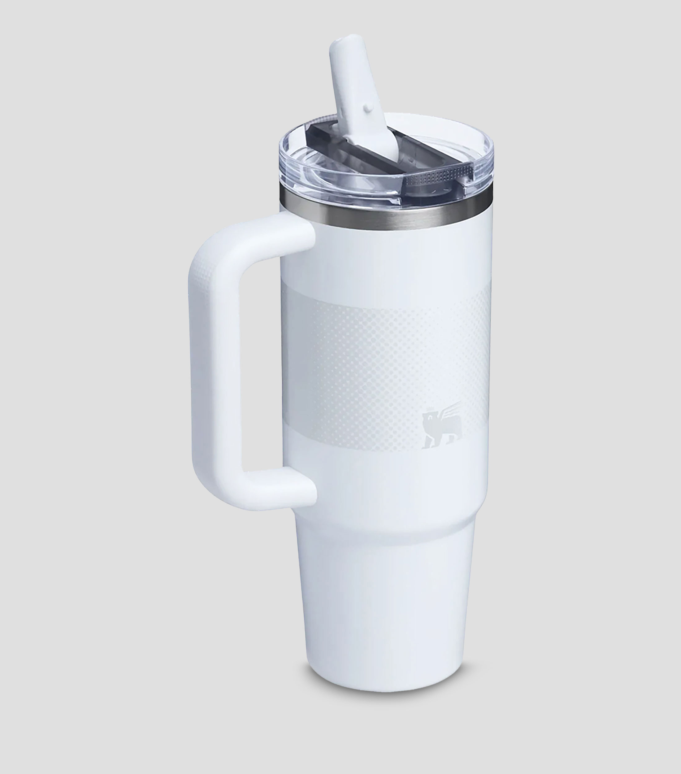 Termo Stanley Quencher Blanco Acero Inoxidable con Popote, 887 ml