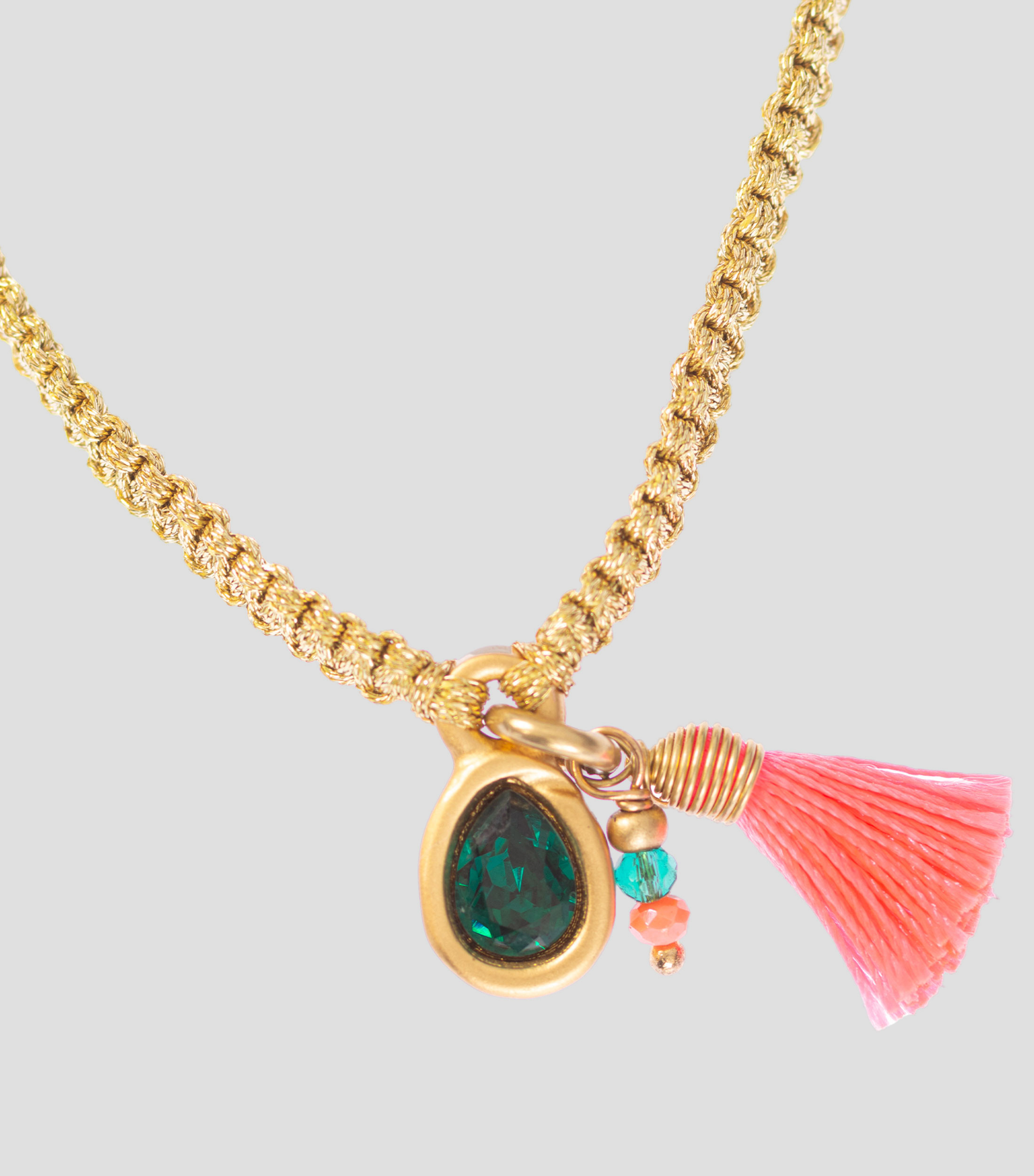 Collar corto con gota de cristal Mujer