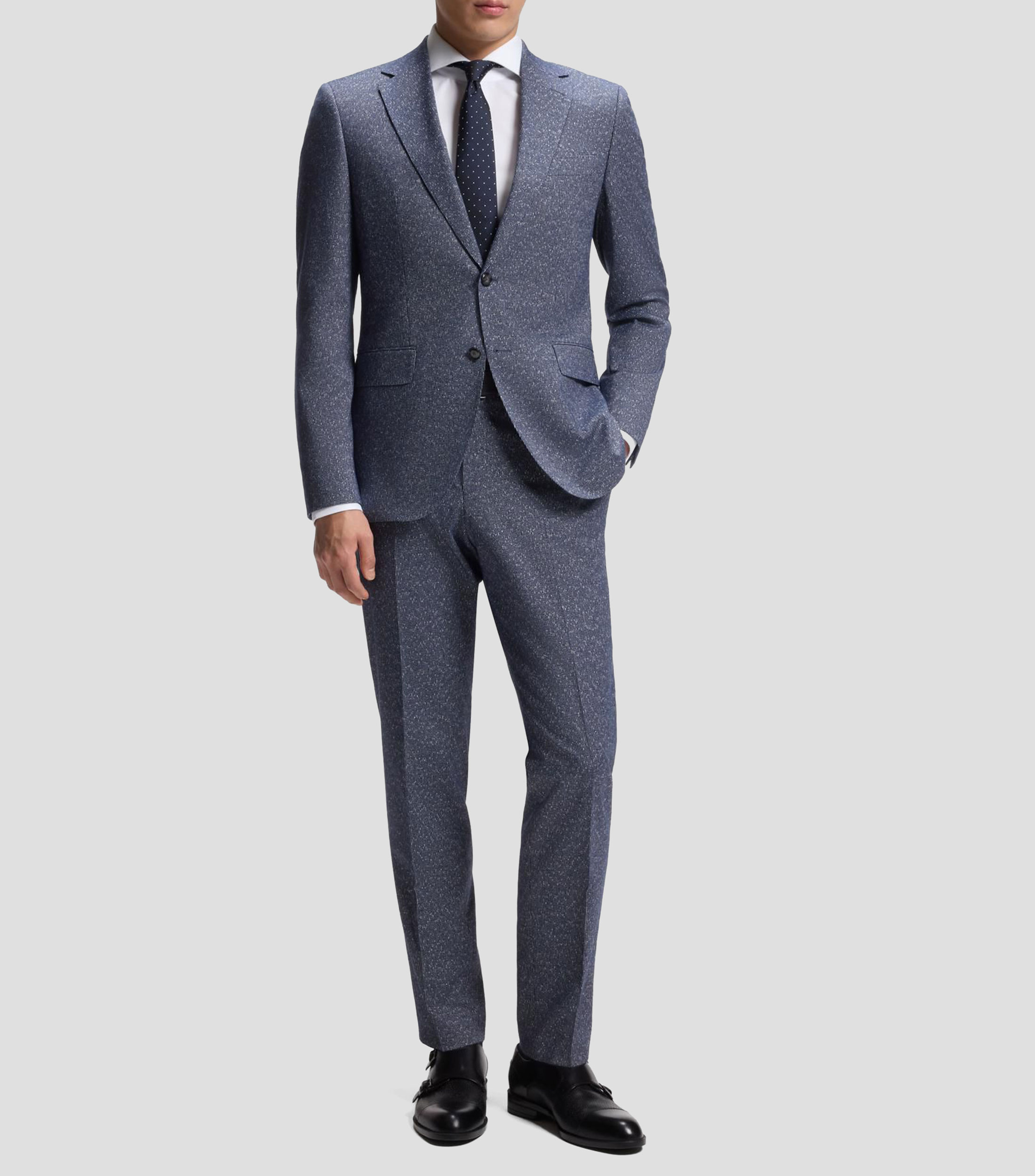 Camisa slim en tela Oxford de algodón resistente a las arrugas Hombre