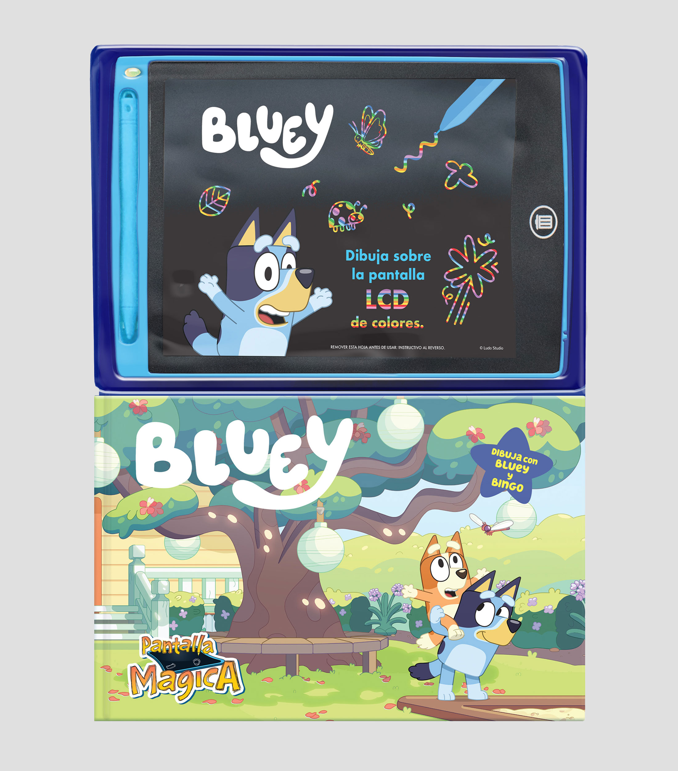 InfantilesLibro de actividades con pantalla mágica Bluey, Novelty Corp