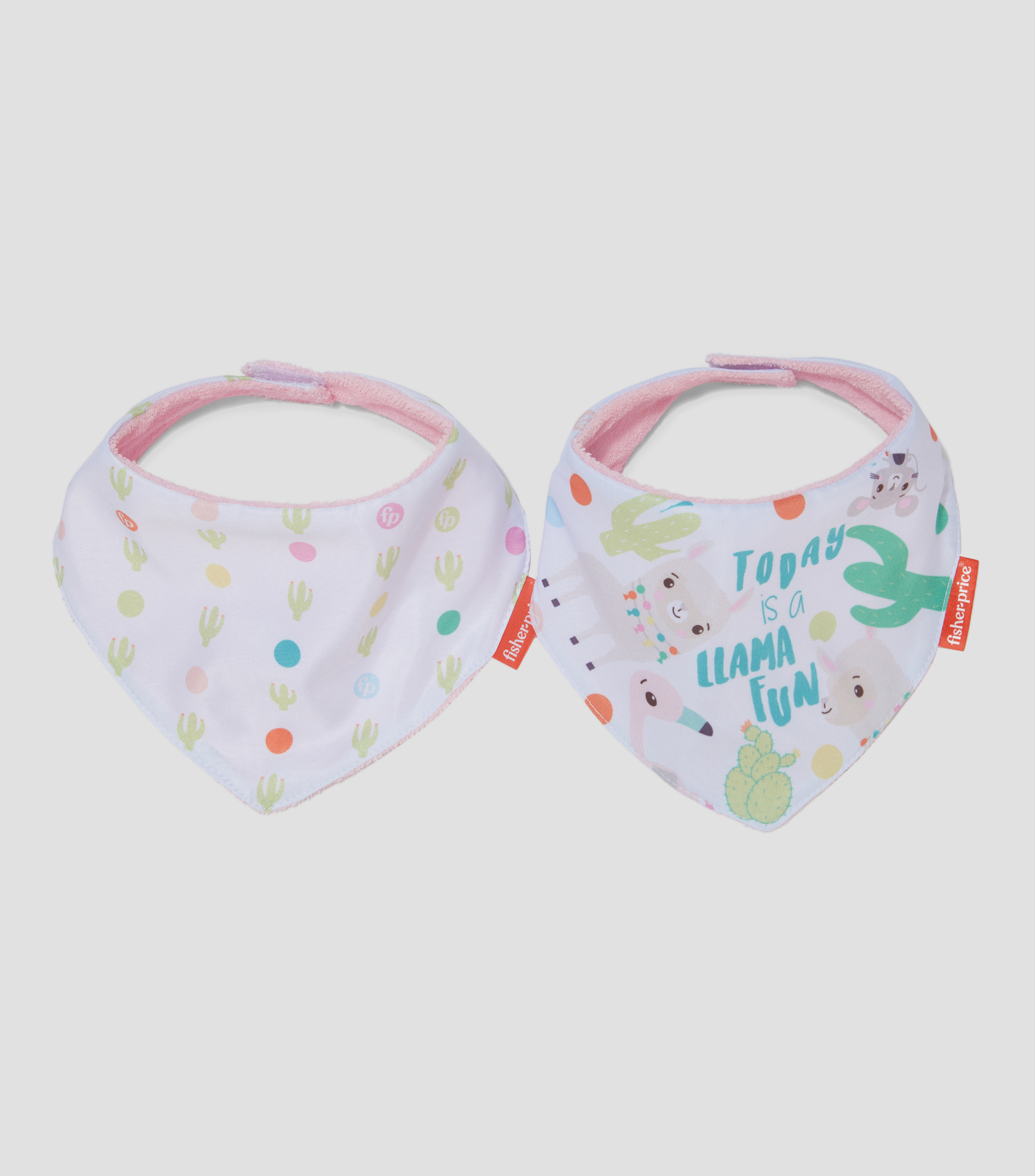 Set 2 Baberos Pañoleta en poliéster para Recién Nacida