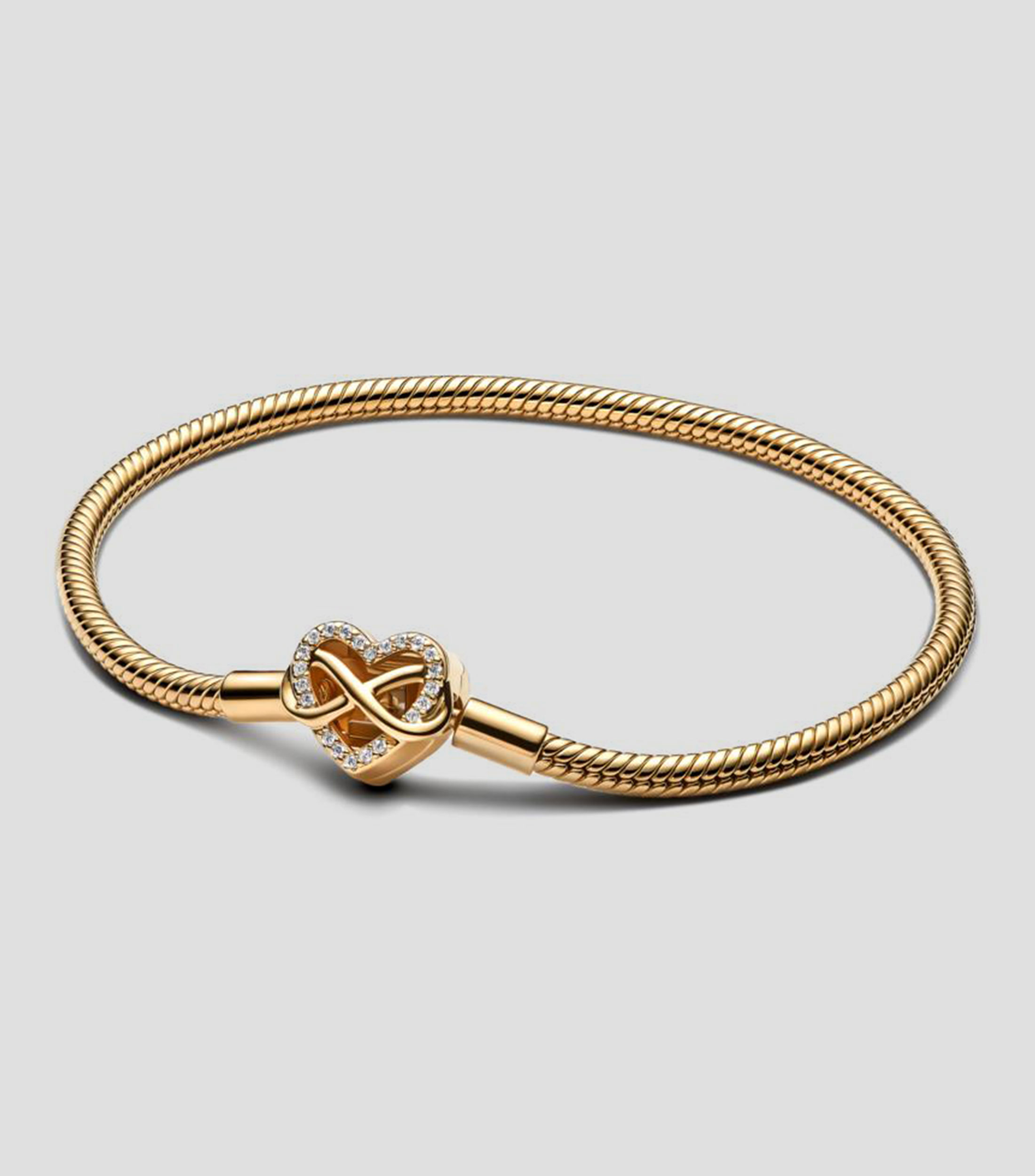 Brazalete en plata con corazon Mujer