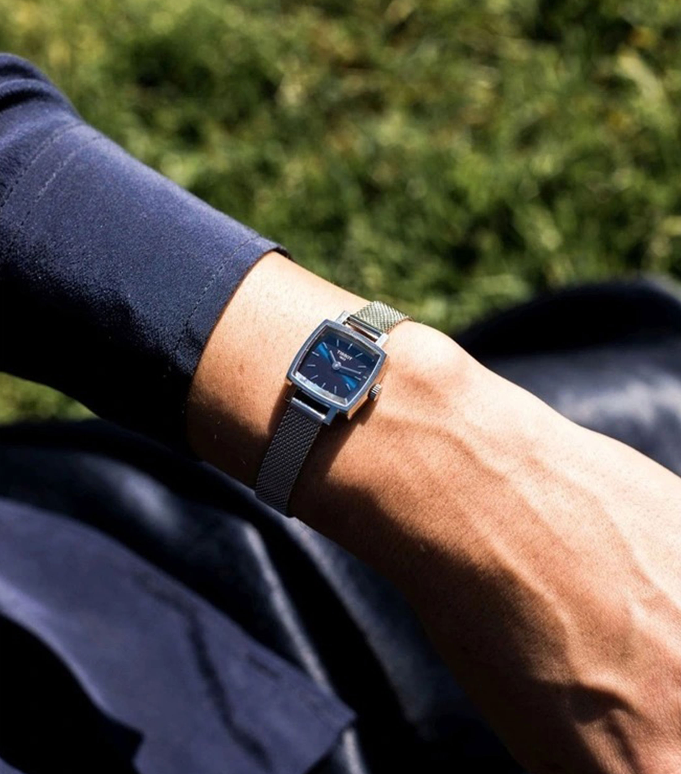 Reloj para Mujer Lovely Square Casual Azul, Plateado