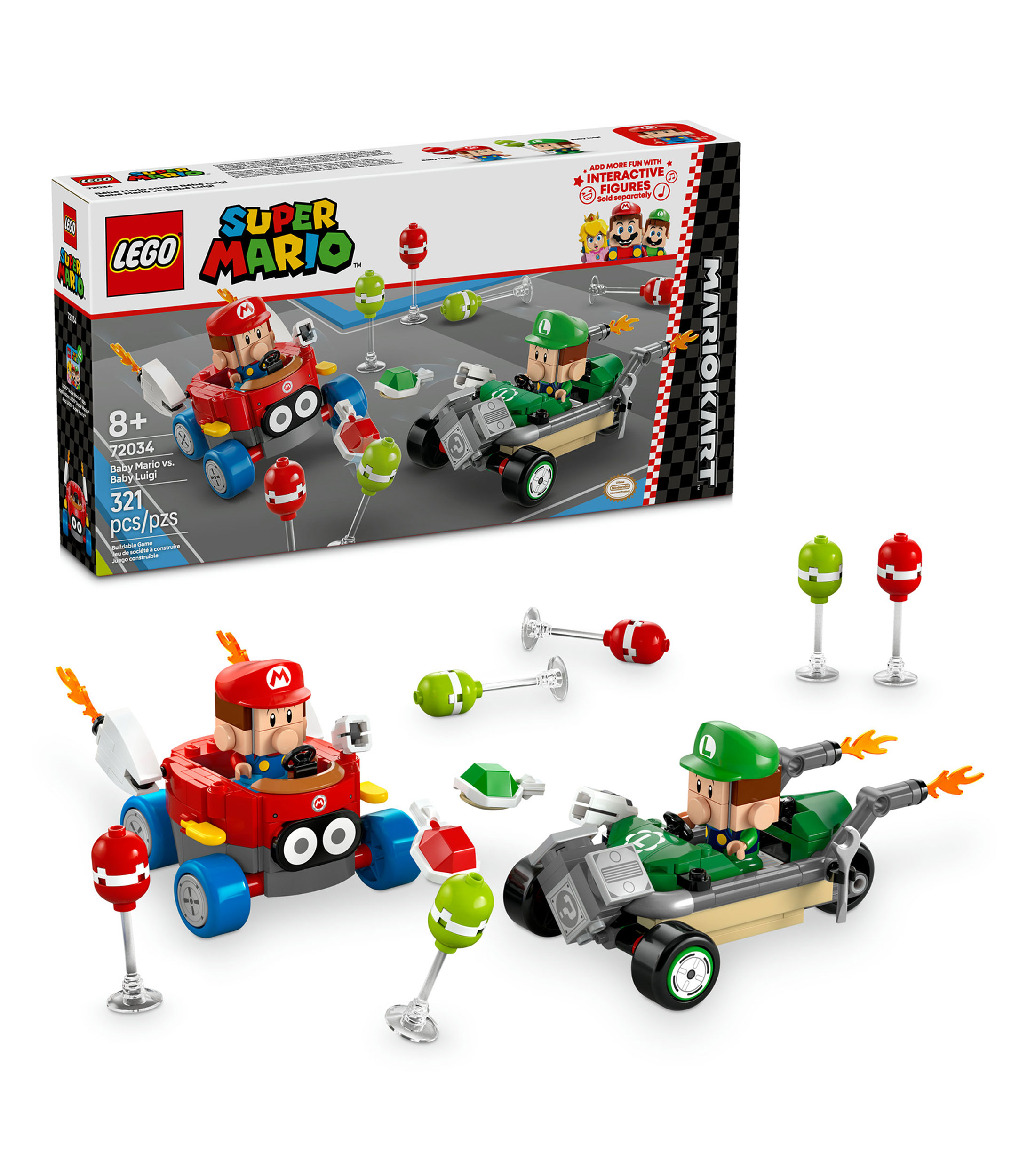 Lego Super Mario Mario Kart Bebé Mario vs. Bebé Luigi 72034