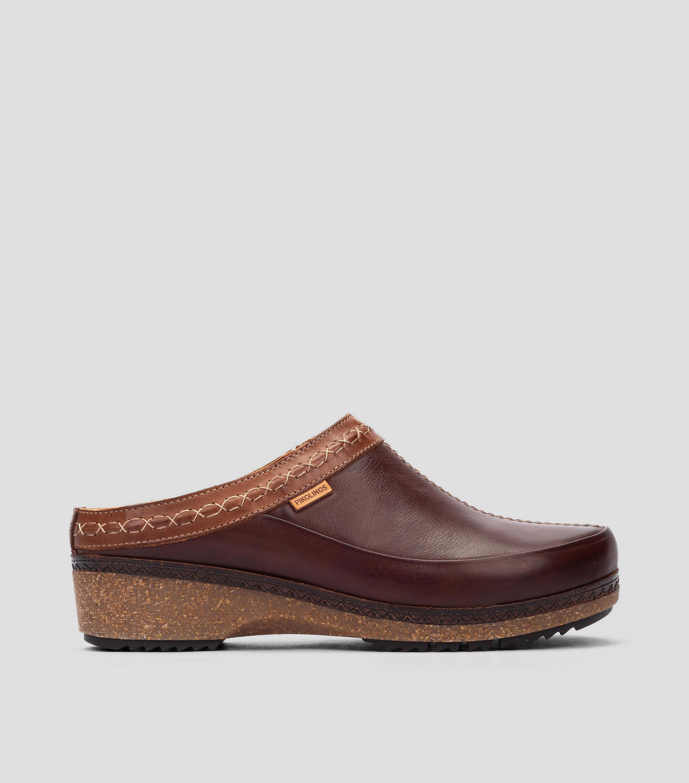 Zuecos casuales slip on Granada en piel vacuna Mujer