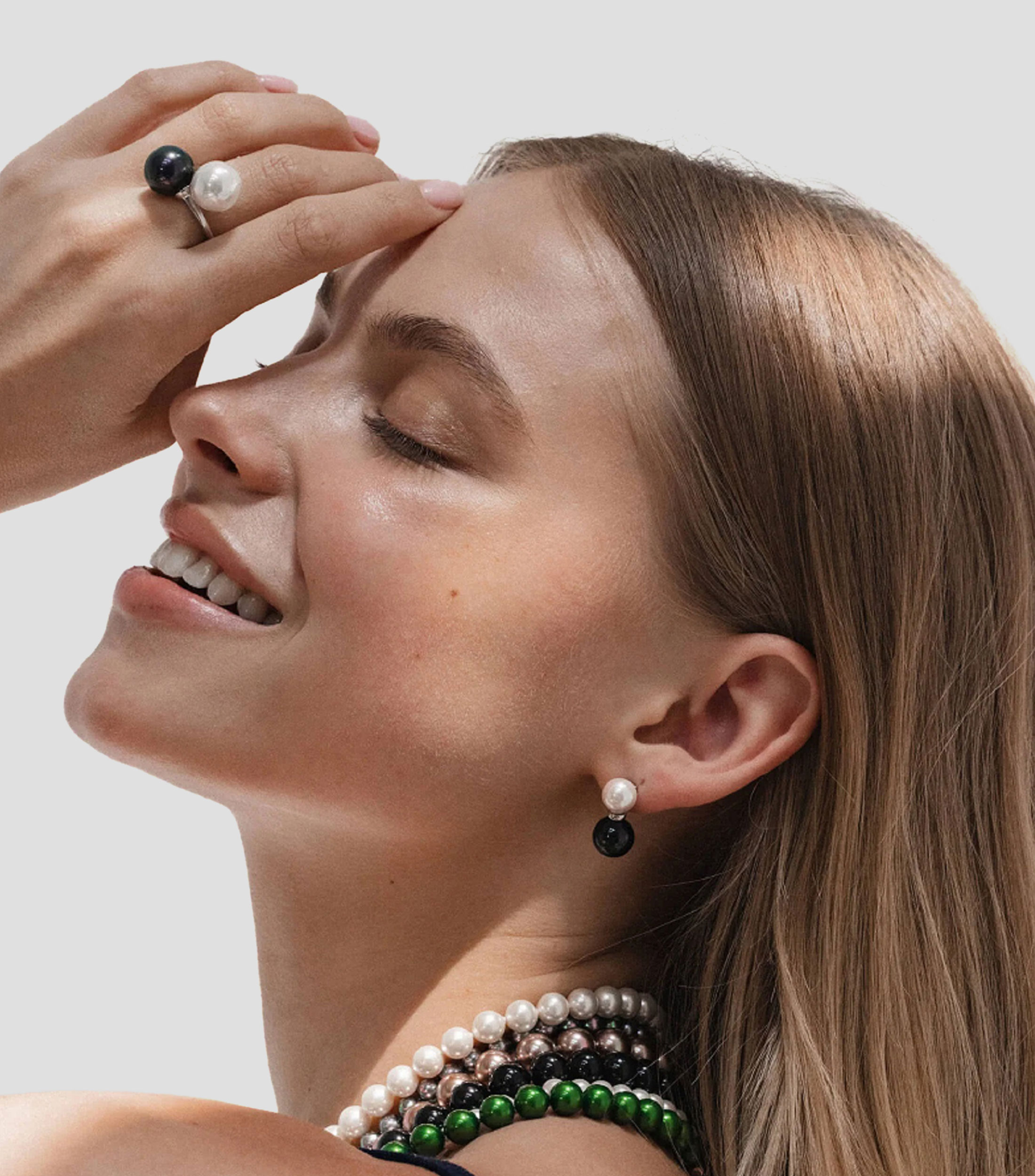 Aretes en Plata con Perlas Mujer